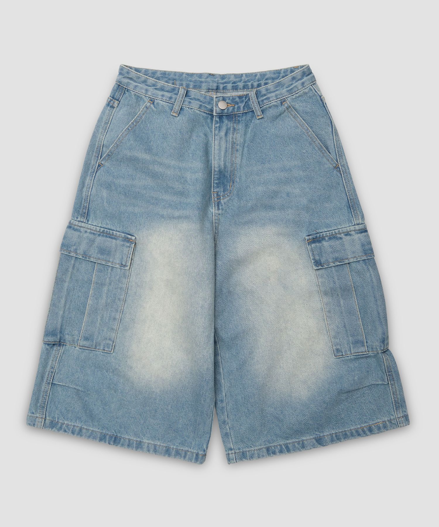 MUSINSA | DWS COMPANY Pintuck Cargo Bermuda Denim Pants