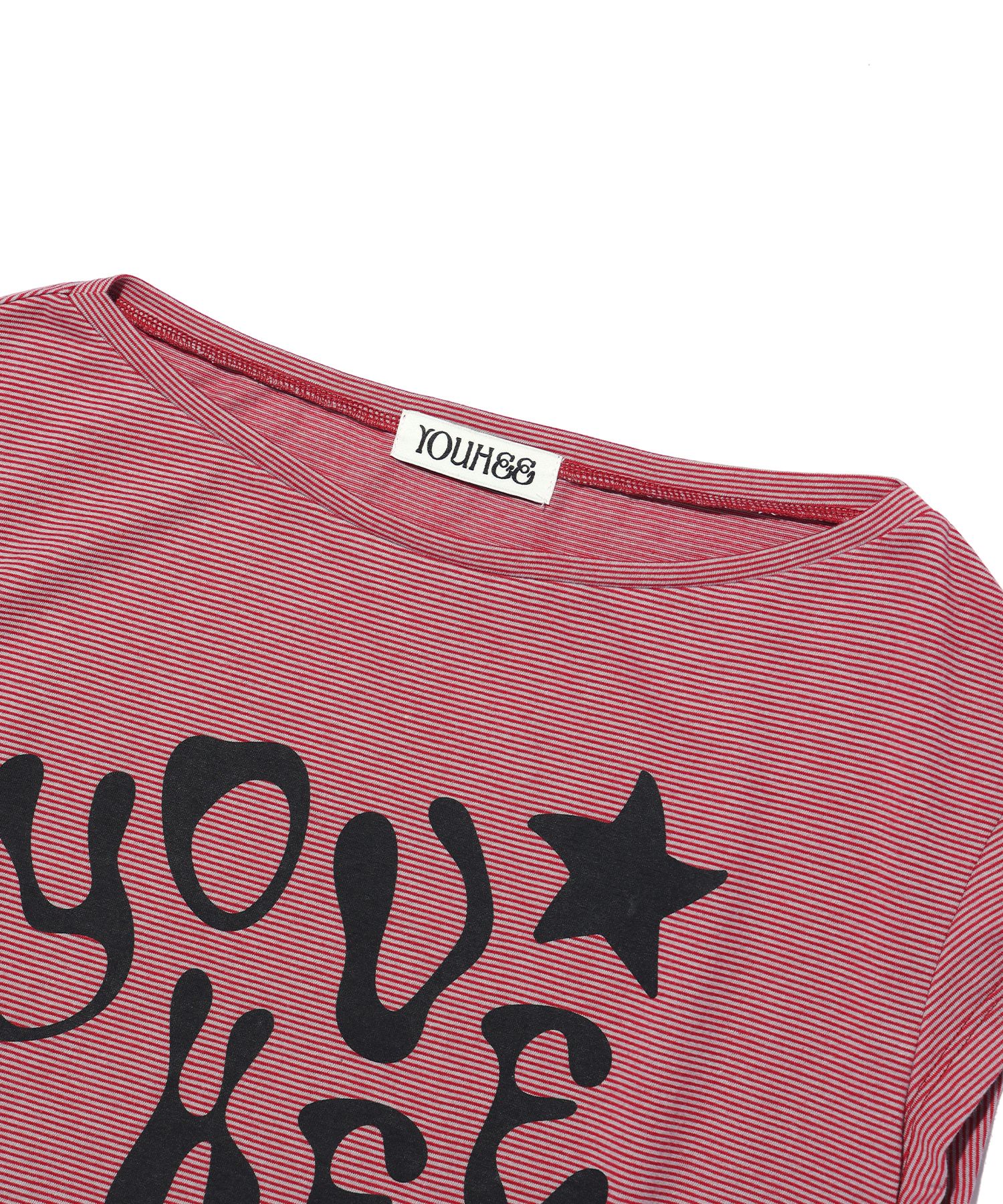 Tシャツ・カットソー [YOUHEE] OFF-SHOULDER T-SHIRTS RED MUSINSA | YOUHEE OFF-SHOULDER T-SHIRTS RED