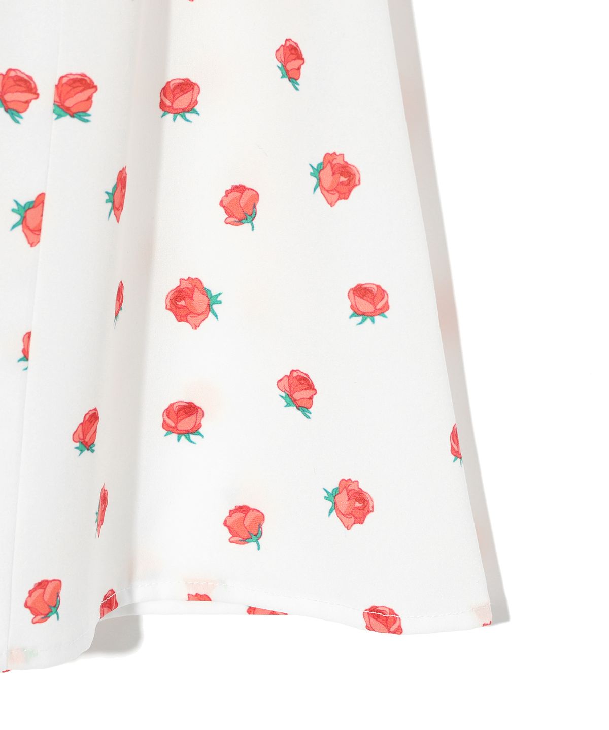 유희(YOUHEE) FLOWER PATTERN PUFF DRESS WHITE