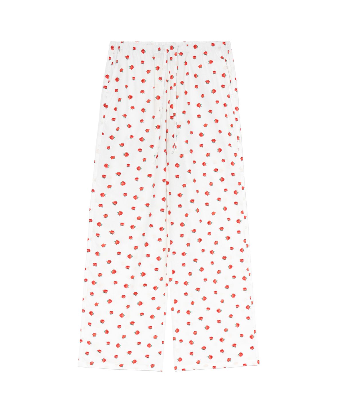 유희(YOUHEE) FLOWER PATTERN STRING PANTS WHITE