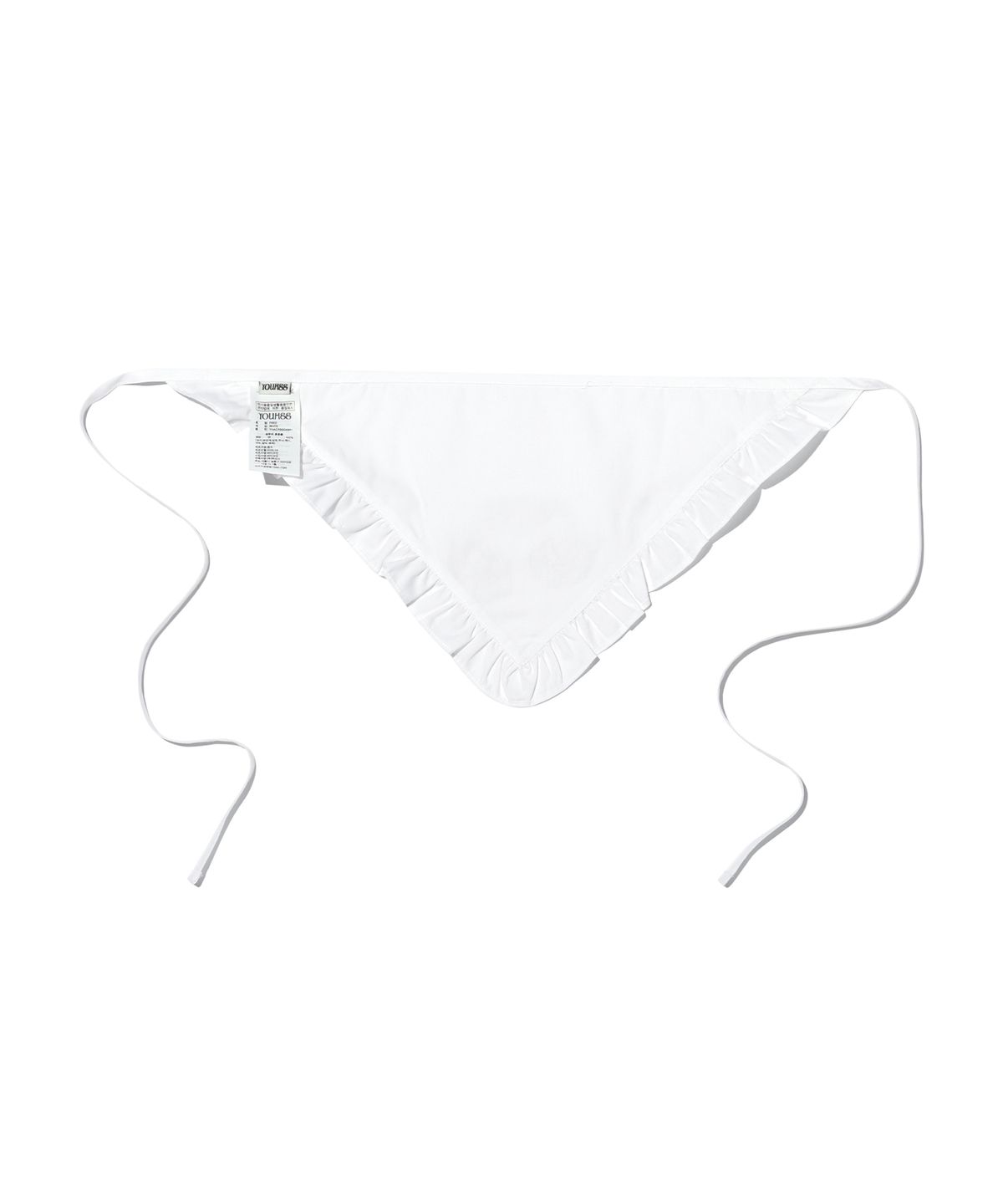 유희(YOUHEE) FLOWER EMBROIDERED BANDANA WHITE