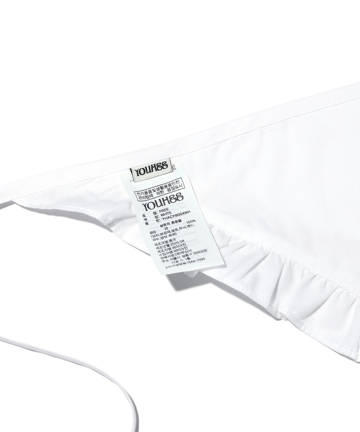 유희(YOUHEE) FLOWER EMBROIDERED BANDANA WHITE