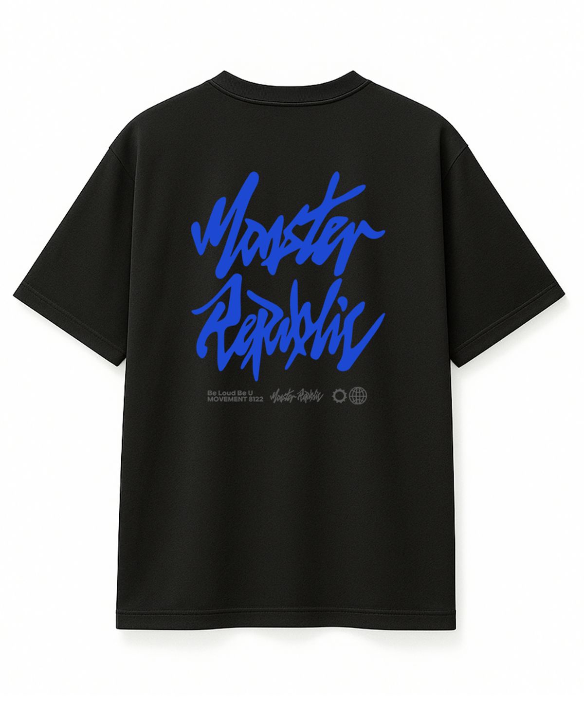 몬스터리퍼블릭(MONSTER REPUBLIC) 어센틱 로고 블루 티셔츠 블랙_8122