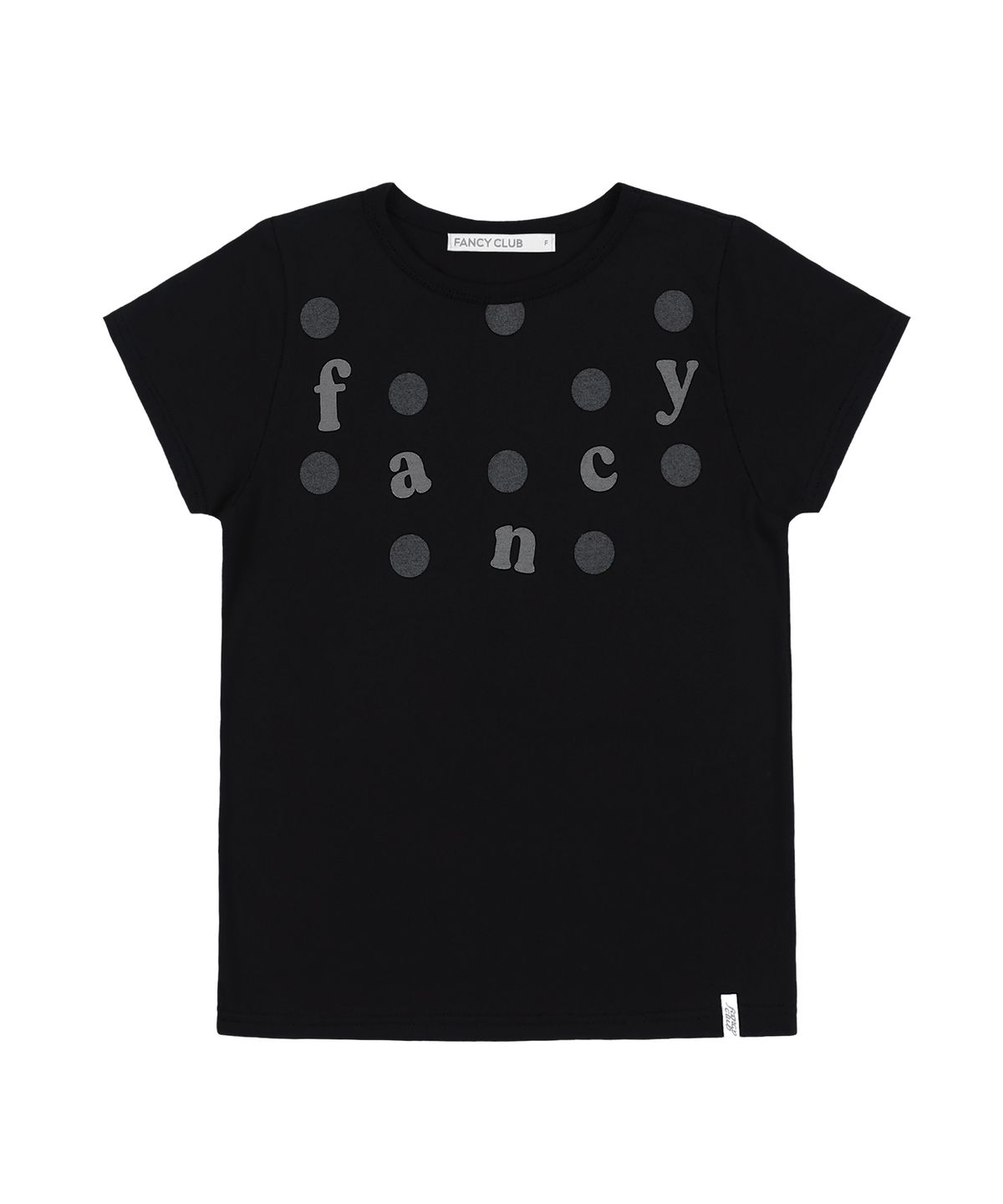 팬시클럽(FANCY CLUB) 도트 페이드 팬시 티 (BLACK) F25QB129