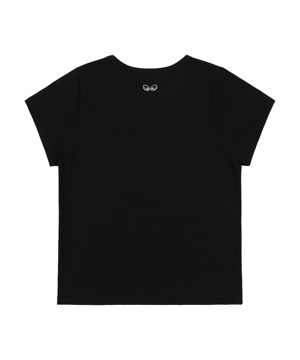 팬시클럽(FANCY CLUB) 믹스 스타 엔젤 패치 티 (BLACK) F25QB117