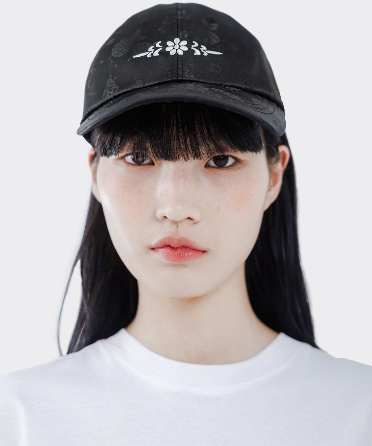 티니타이거(TEENYTIGER) 자개꽃 댕기 모자 블랙
