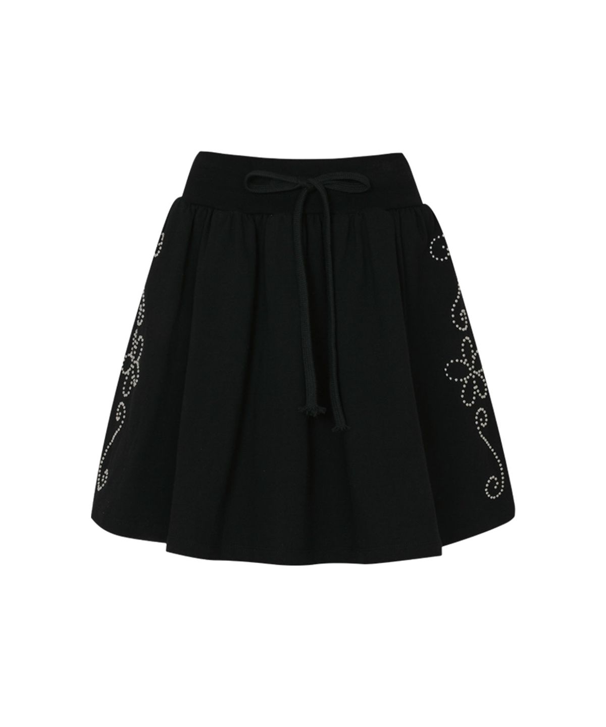 루루서울(LOULOUSEOUL) Western Stud Skirt (Black)
