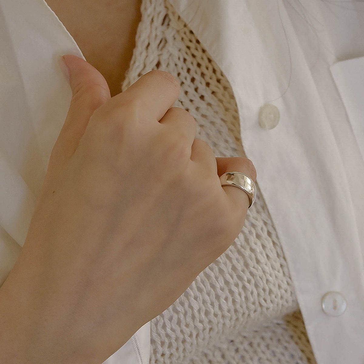 레트로핑거(RETROFINGER) silver925 Round #SR176
