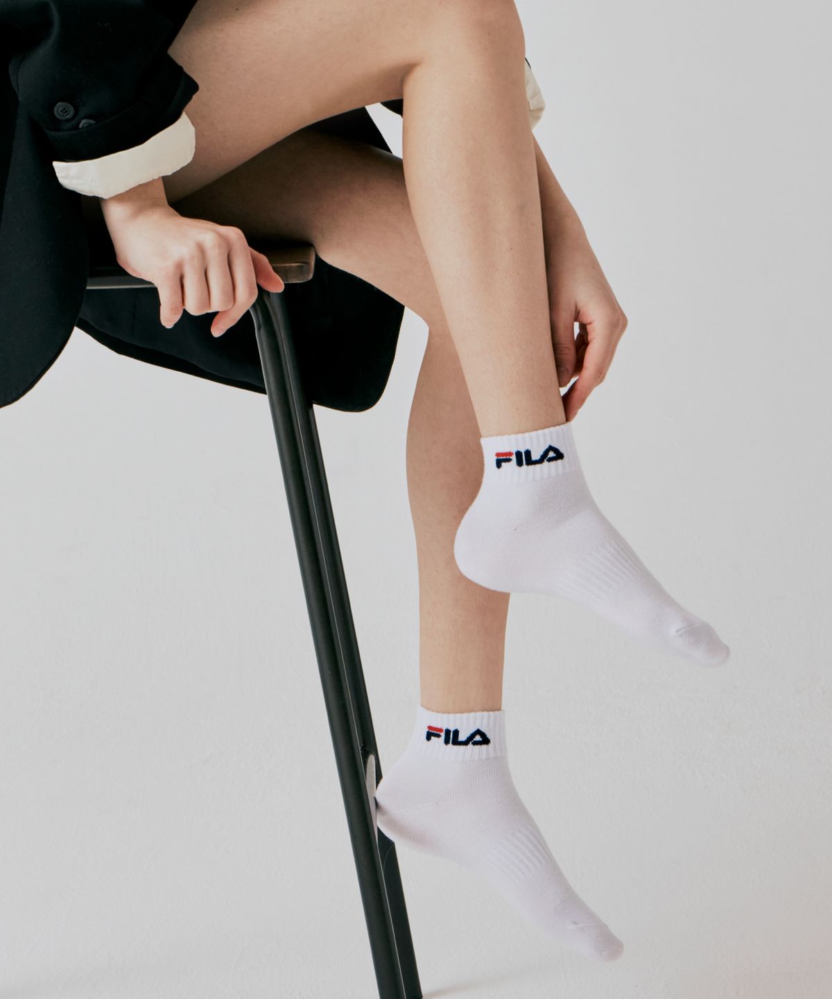 휠라 골프(FILA GOLF) 솔리드 양말 5족 세트 (3colors)