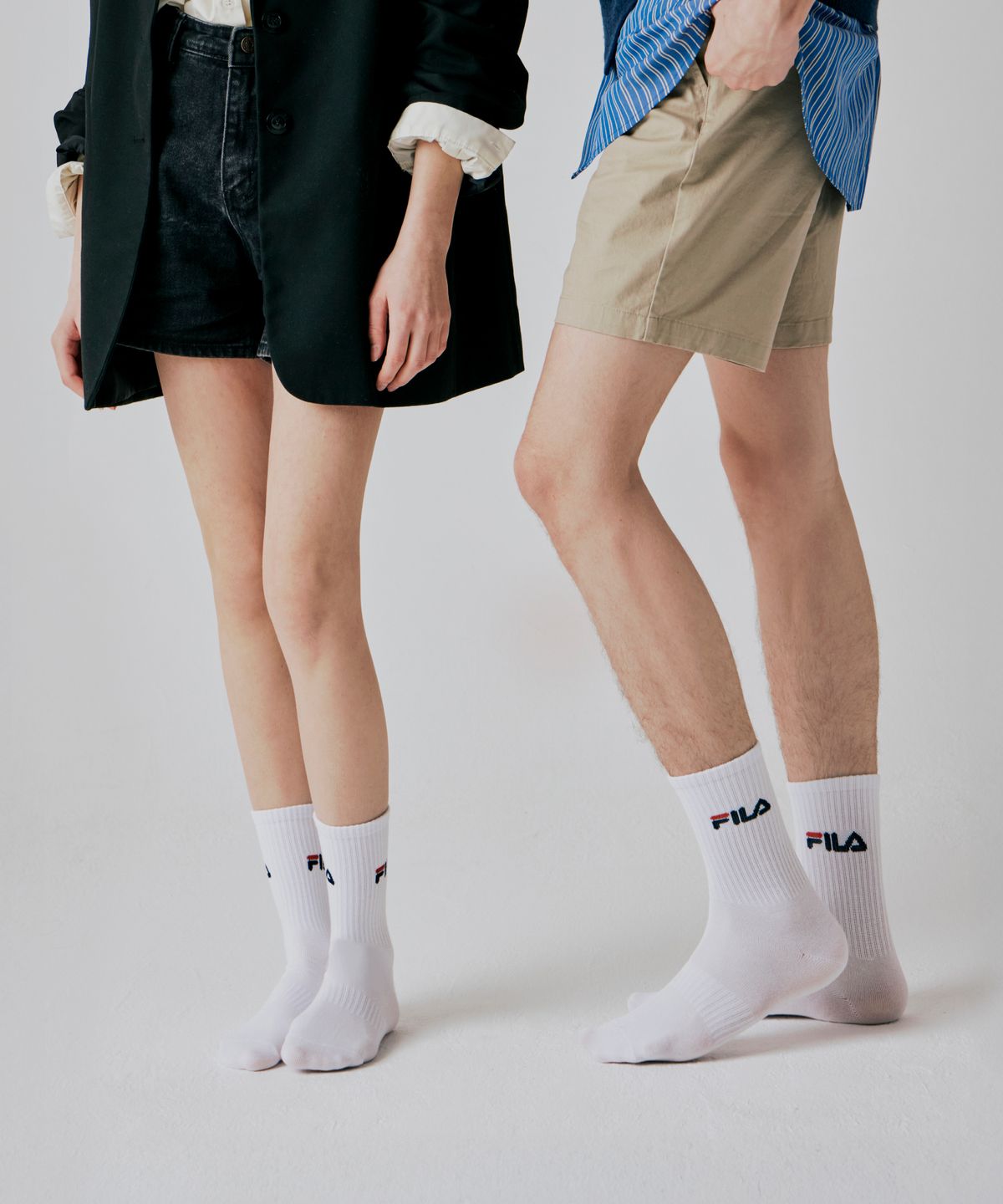 휠라 골프(FILA GOLF) 솔리드 양말 5족 세트 (3colors)