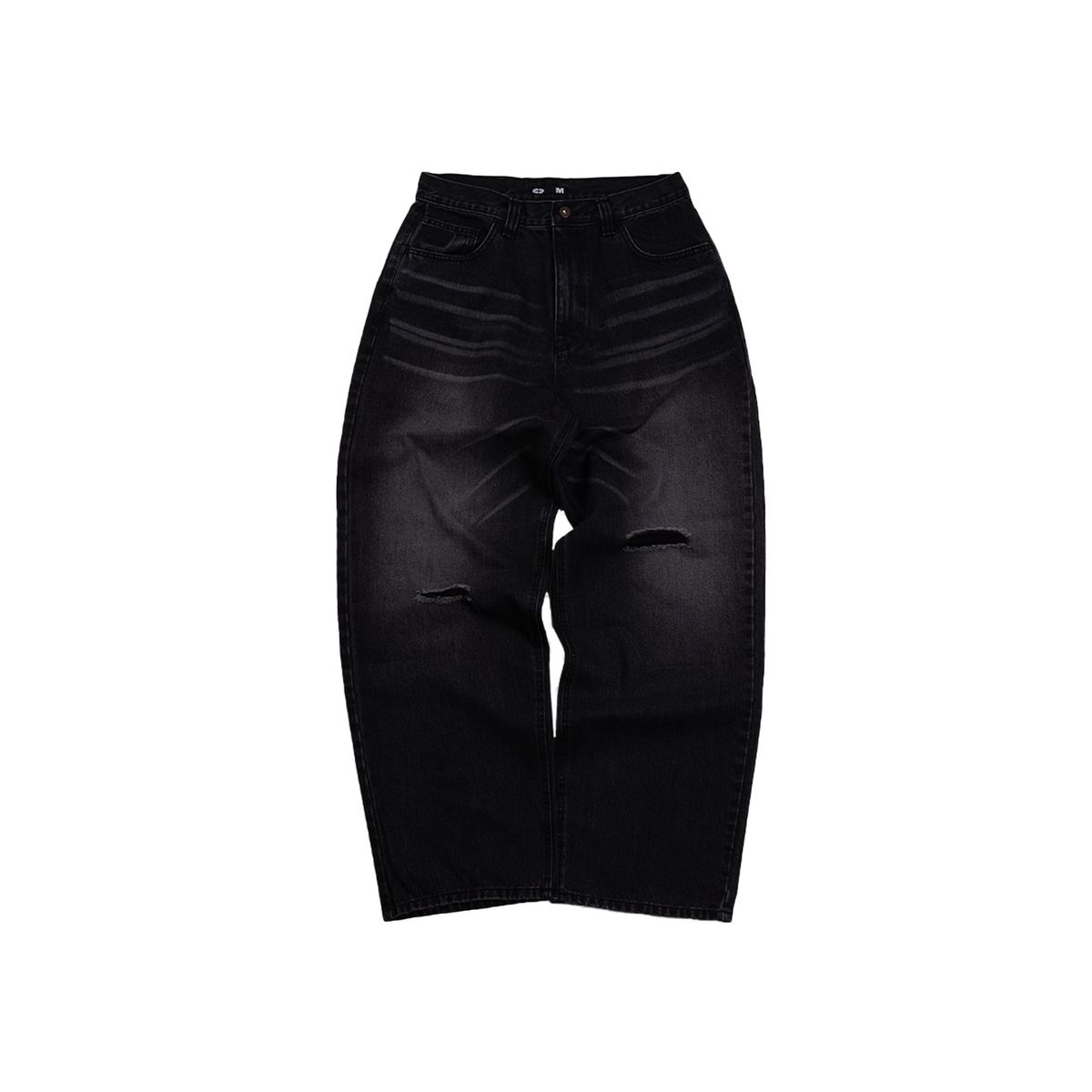 이알티알(ERTR) Letter Denim Pants Black