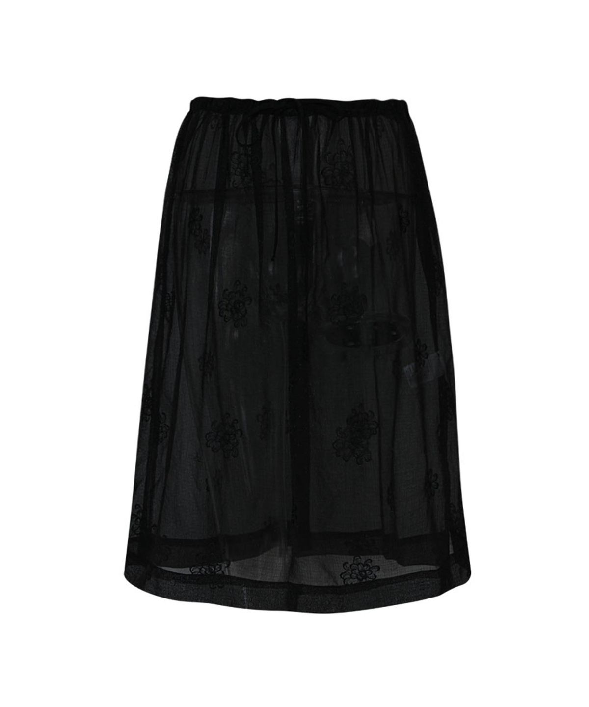 루루서울(LOULOUSEOUL) Chloe See Through Skirt (Black)