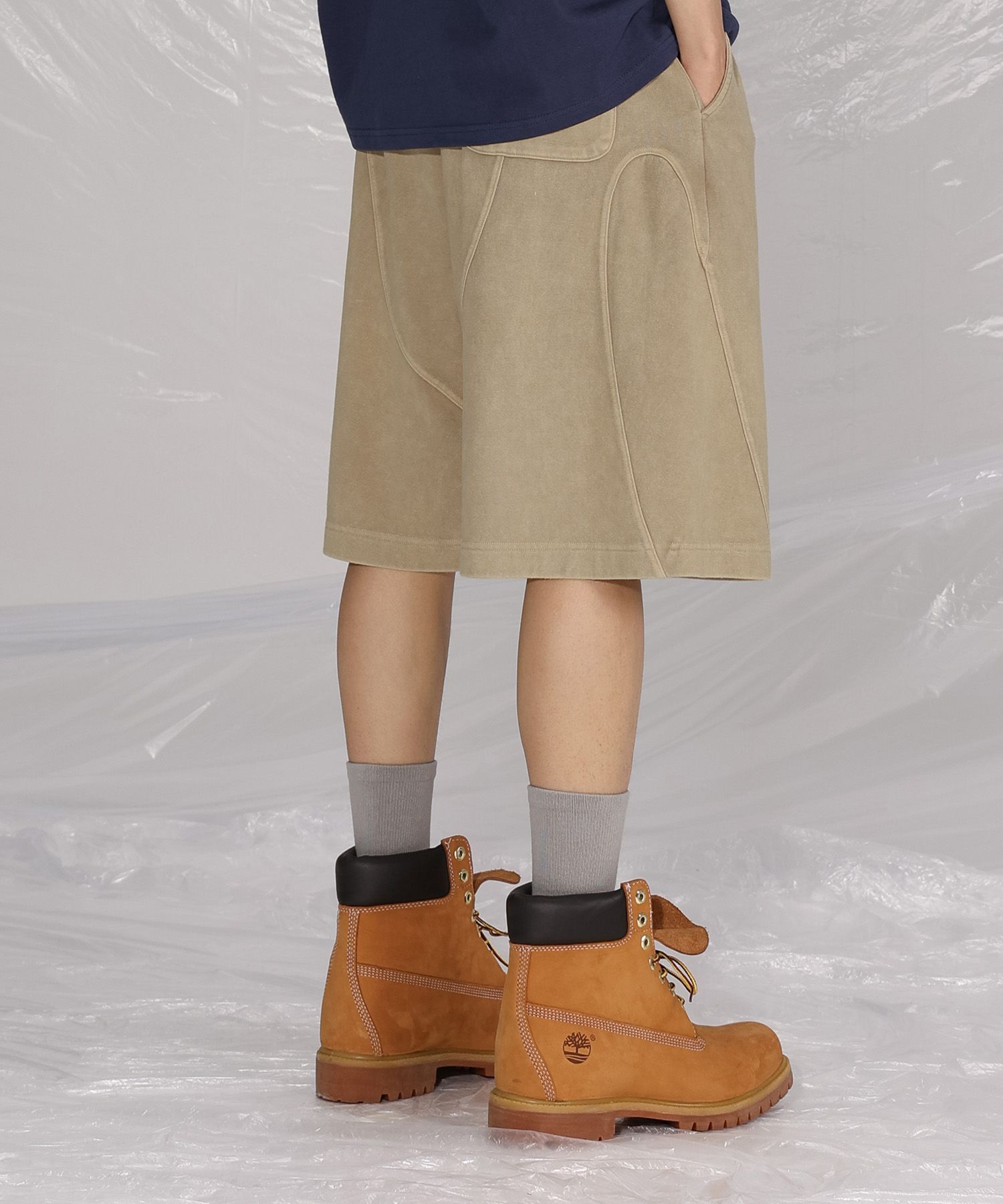 [SAINTPAIN]★25SS★CURVED PIGMENT SWEAT SHORTS★関税込 MUSINSA | SAINTPAIN SP Curved Pigment Sweatshorts Beige