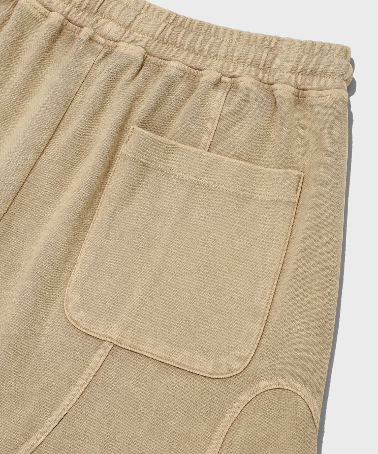 MUSINSA | SAINTPAIN SP Curved Pigment Sweatshorts Beige