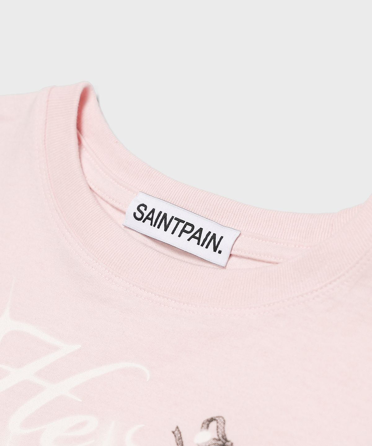 세인트페인(SAINTPAIN) SP 쇼킹 크롭 반팔티 핑크
