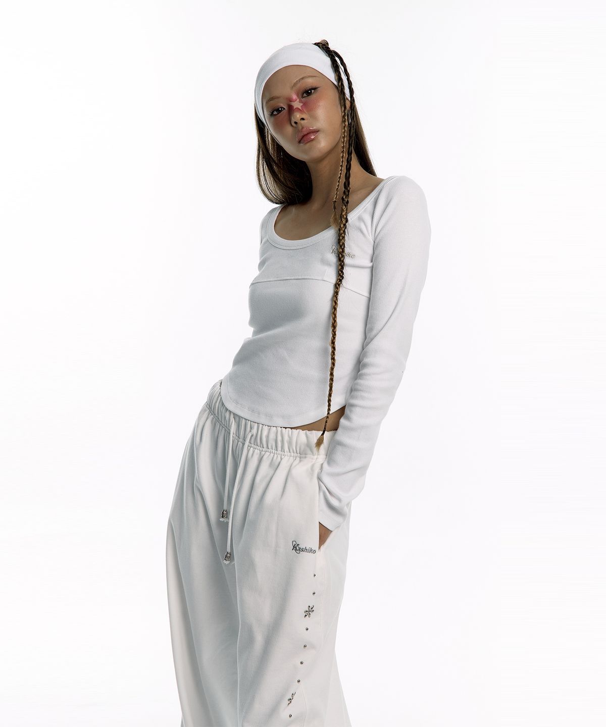 카시코(KASHIKO) Kashiko Comfy : Monk Trousers White