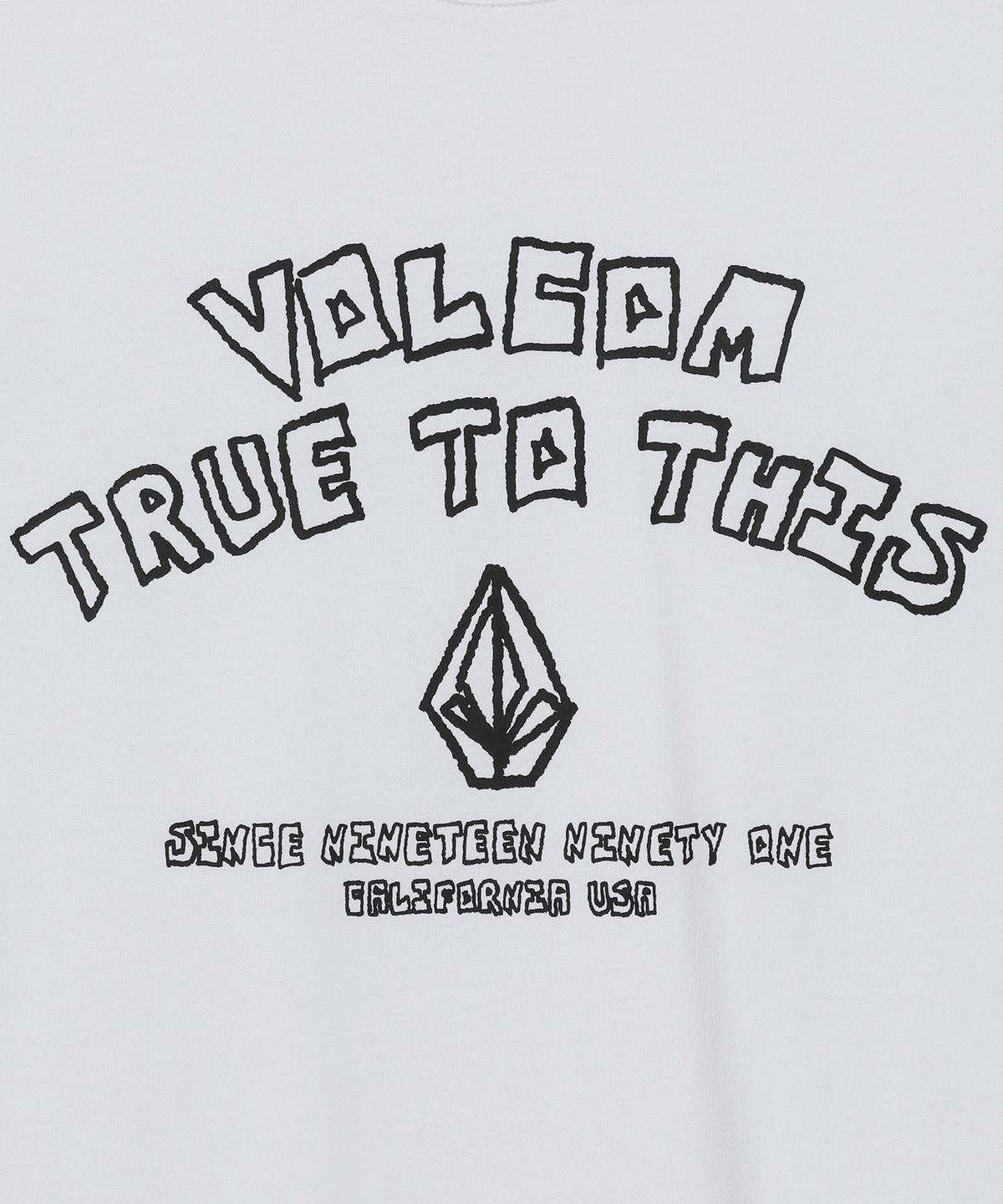 볼컴(VOLCOM) 드로잉 어센틱 티셔츠 (화이트)