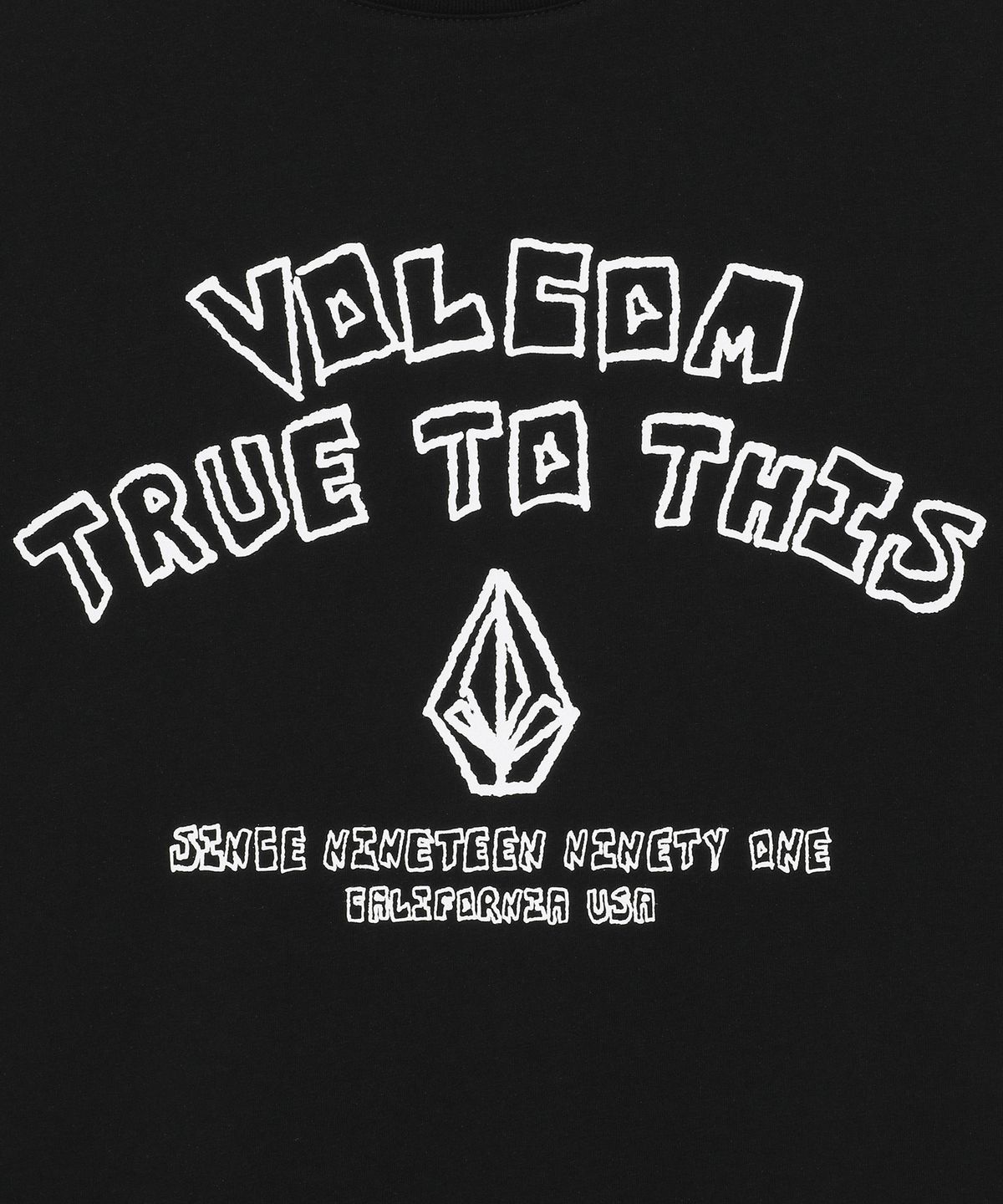 볼컴(VOLCOM) 드로잉 어센틱 티셔츠 (블랙)