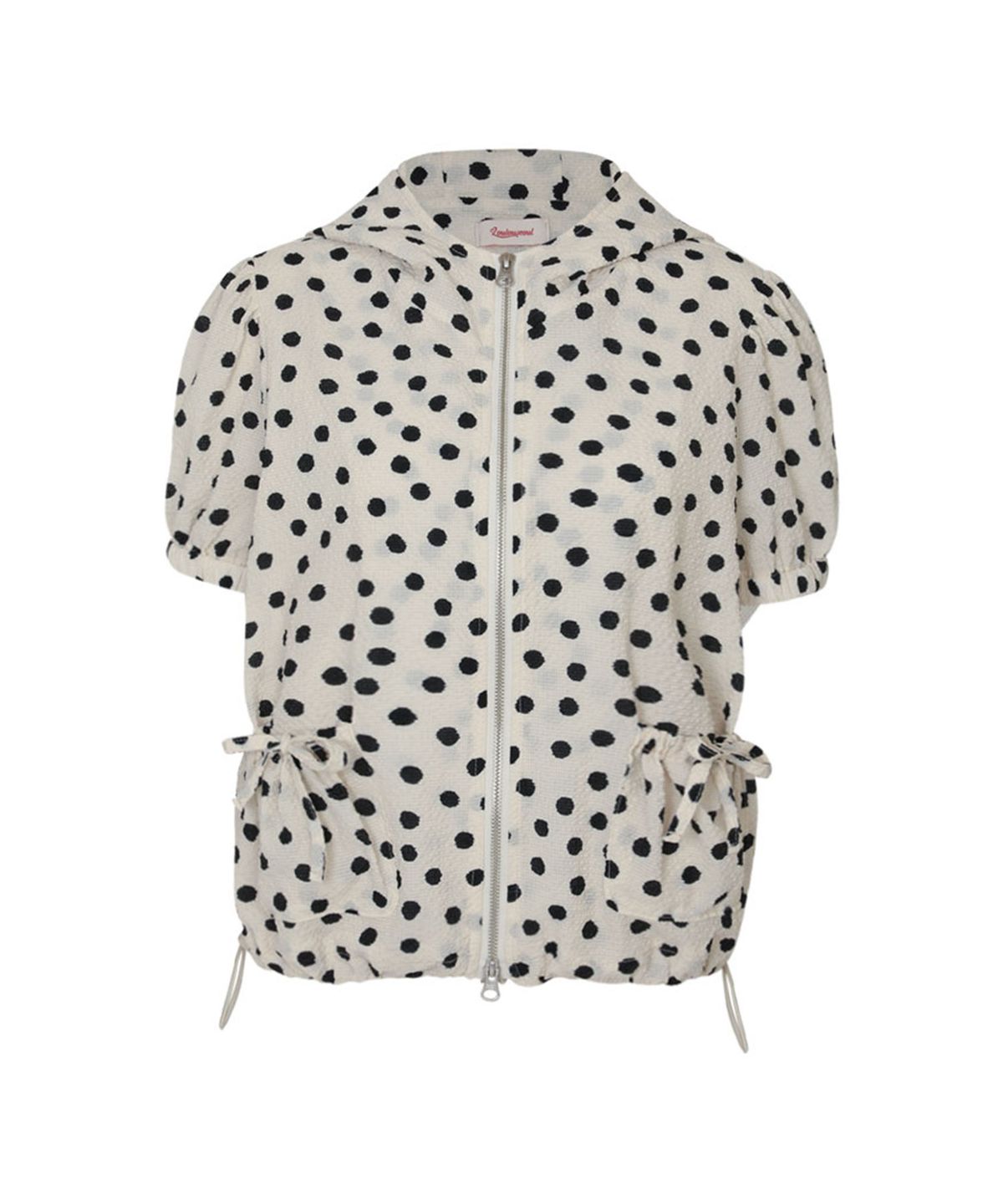 루루서울(LOULOUSEOUL) Dot Puff Hoodie (Ivory)