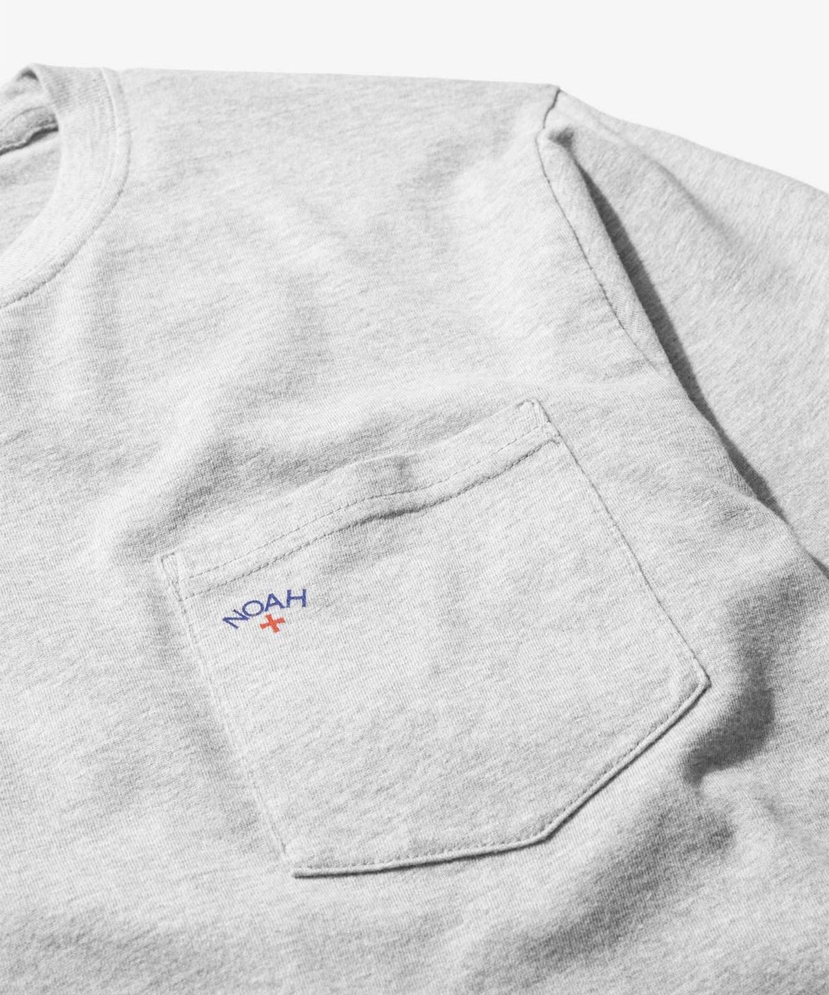 노아(NOAH) (U) 클래식 롱 슬리브 포켓 티 헤더 그레이 CLASSIC LONG SLEEVE POCKET TEE HEATHER GREY