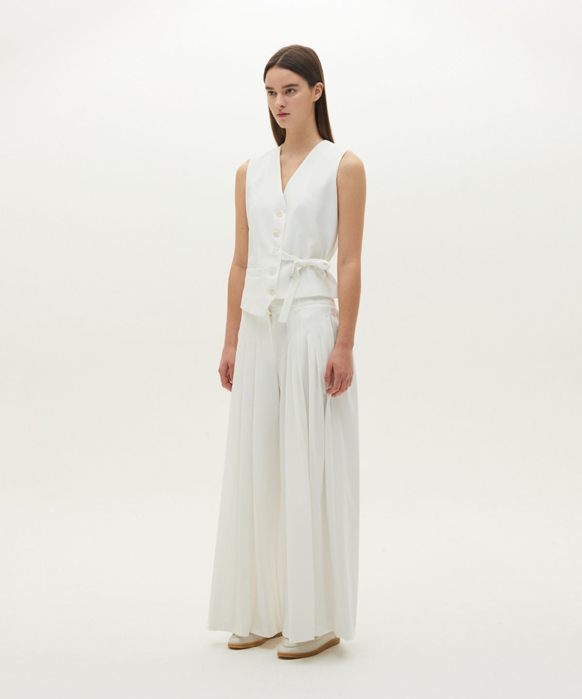 므아므(MMAM) Layered pin tuck slacks