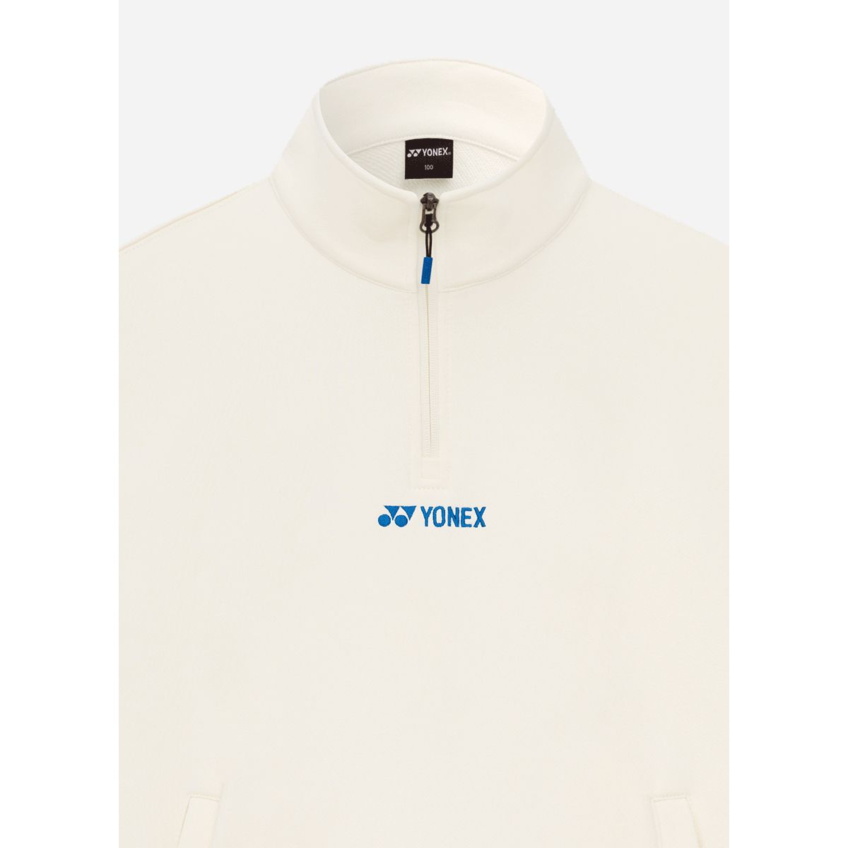 요넥스(YONEX) 251TL003U 크림 공용 하프 집업 맨투맨