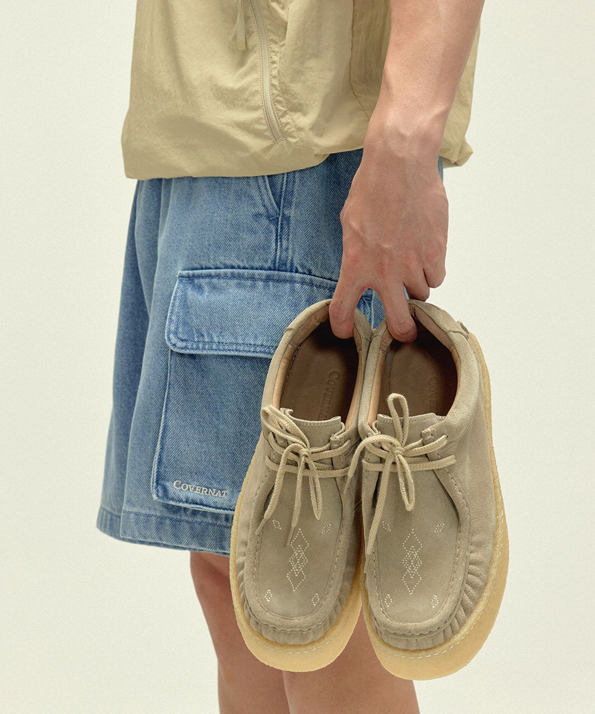 커버낫(COVERNAT) 아가일 모카신 Sand Beige