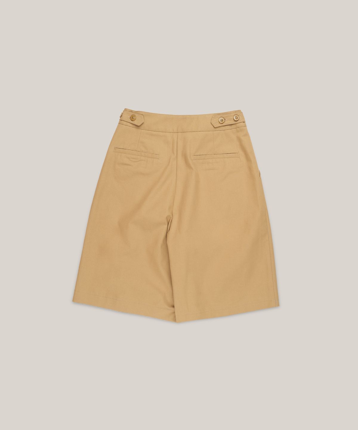 아우로(OURO) BUTTON STRAP MIDI PANTS [ BEIGE ]