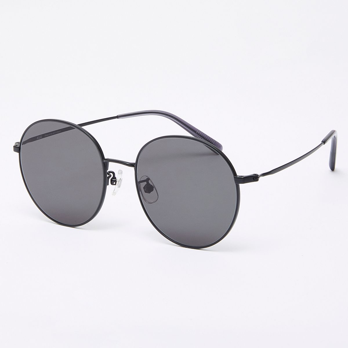알로아이웨어(ALO EYEWEAR) [Air Titanium] AL2502 0909M 에어티타늄 라운드 블랙 선글라스