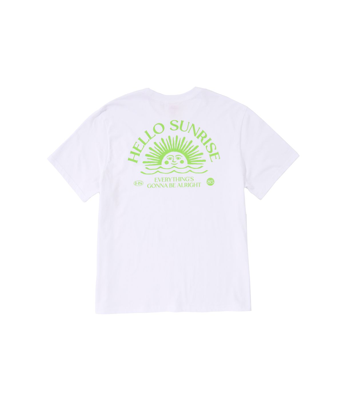 헬로 선라이즈(HELLO SUNRISE) Mini OG Logo Tee_White & Lime