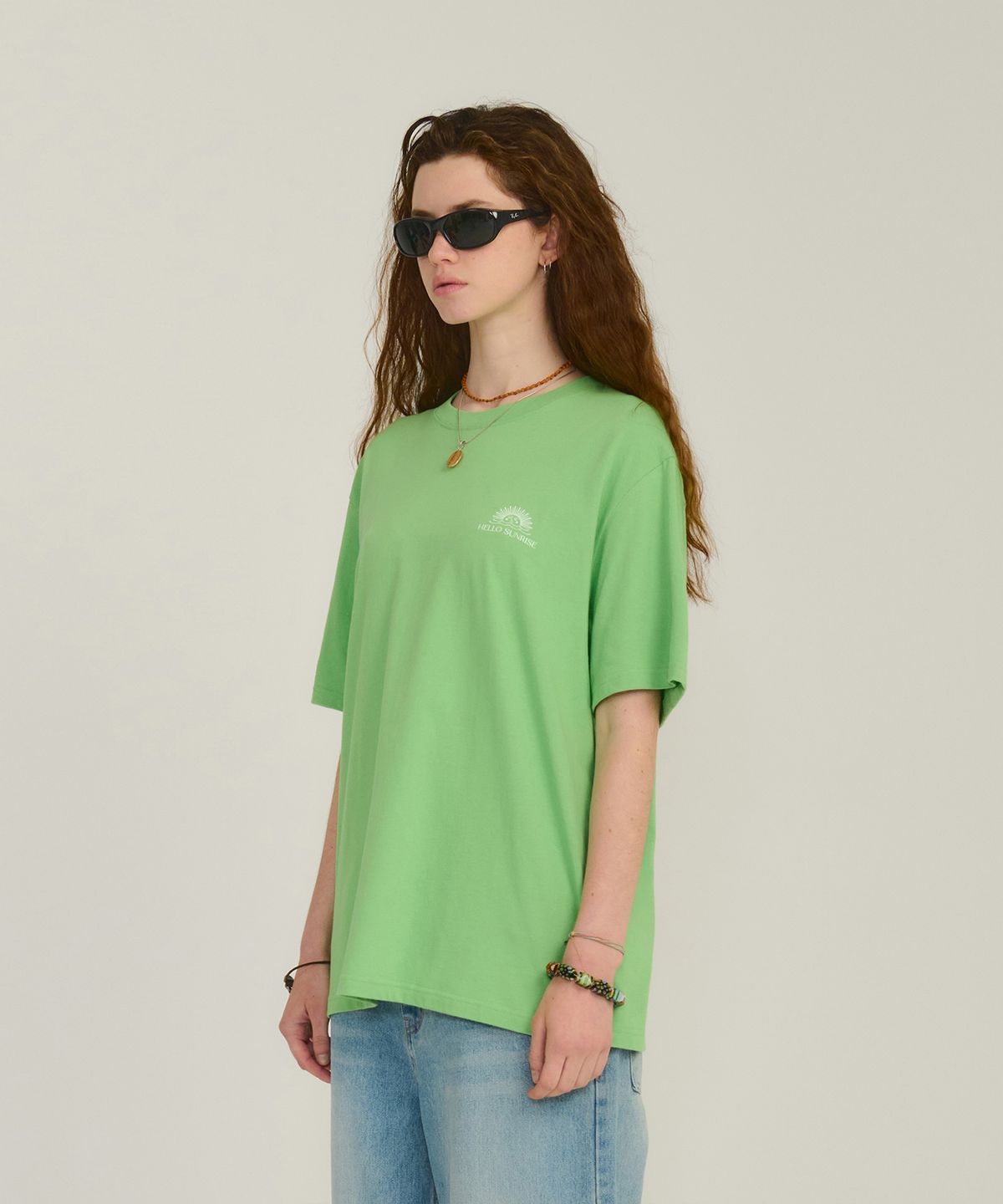 헬로 선라이즈(HELLO SUNRISE) Mini OG Logo Tee_Light Green