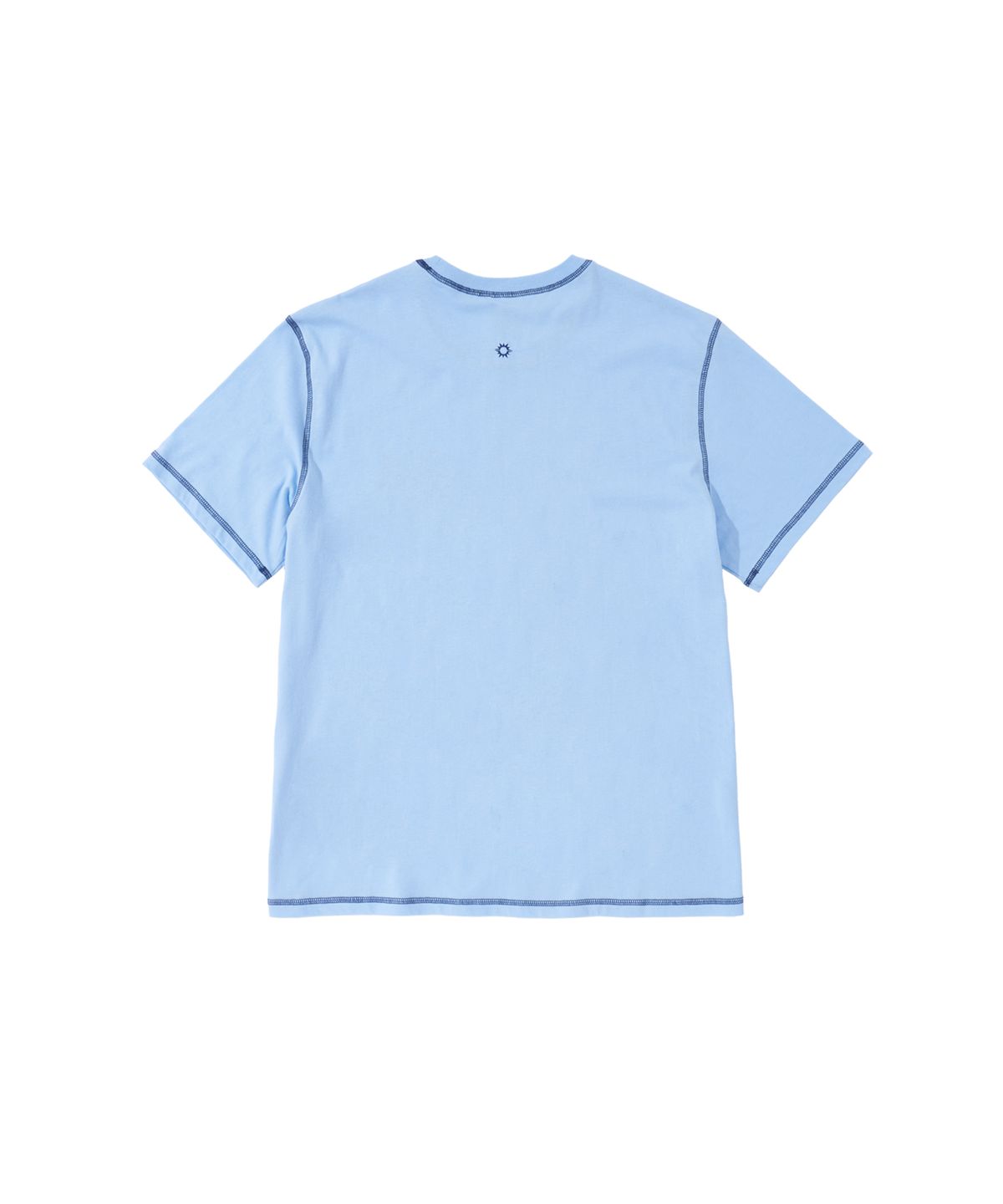 헬로 선라이즈(HELLO SUNRISE) HS Doodle Typo Stitch Tee_Sky Blue