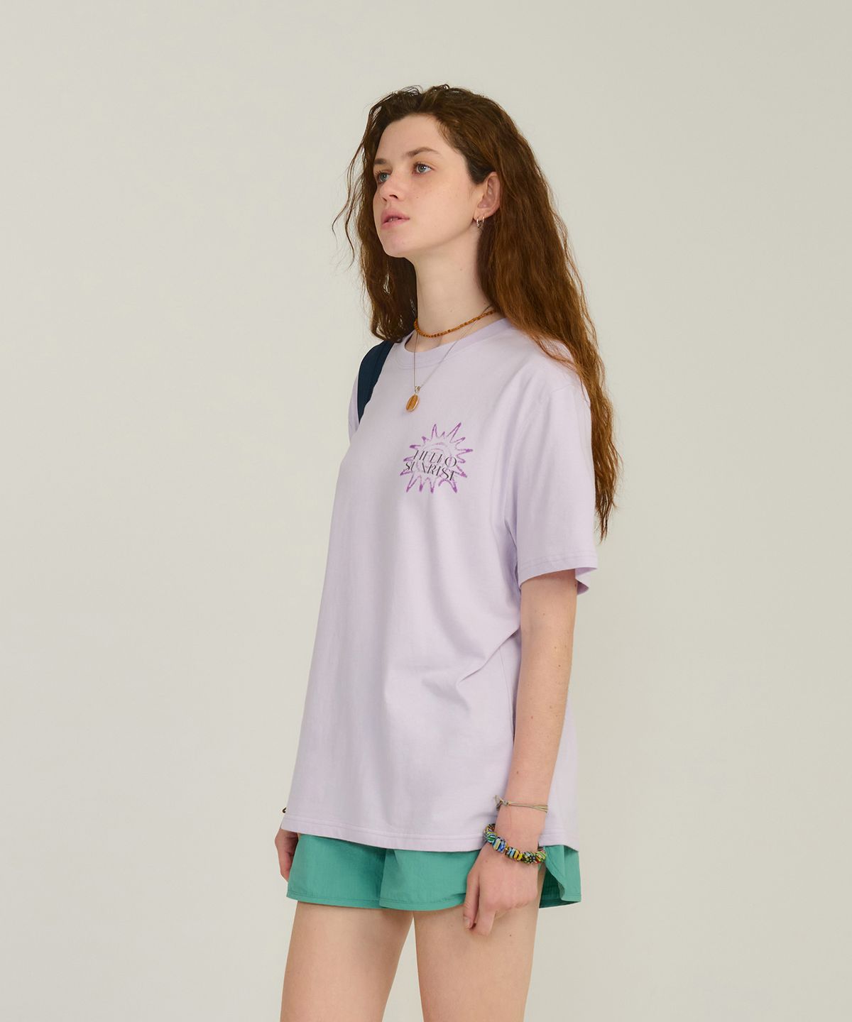 헬로 선라이즈(HELLO SUNRISE) HS Sunburst Icon Tee _Light Purple