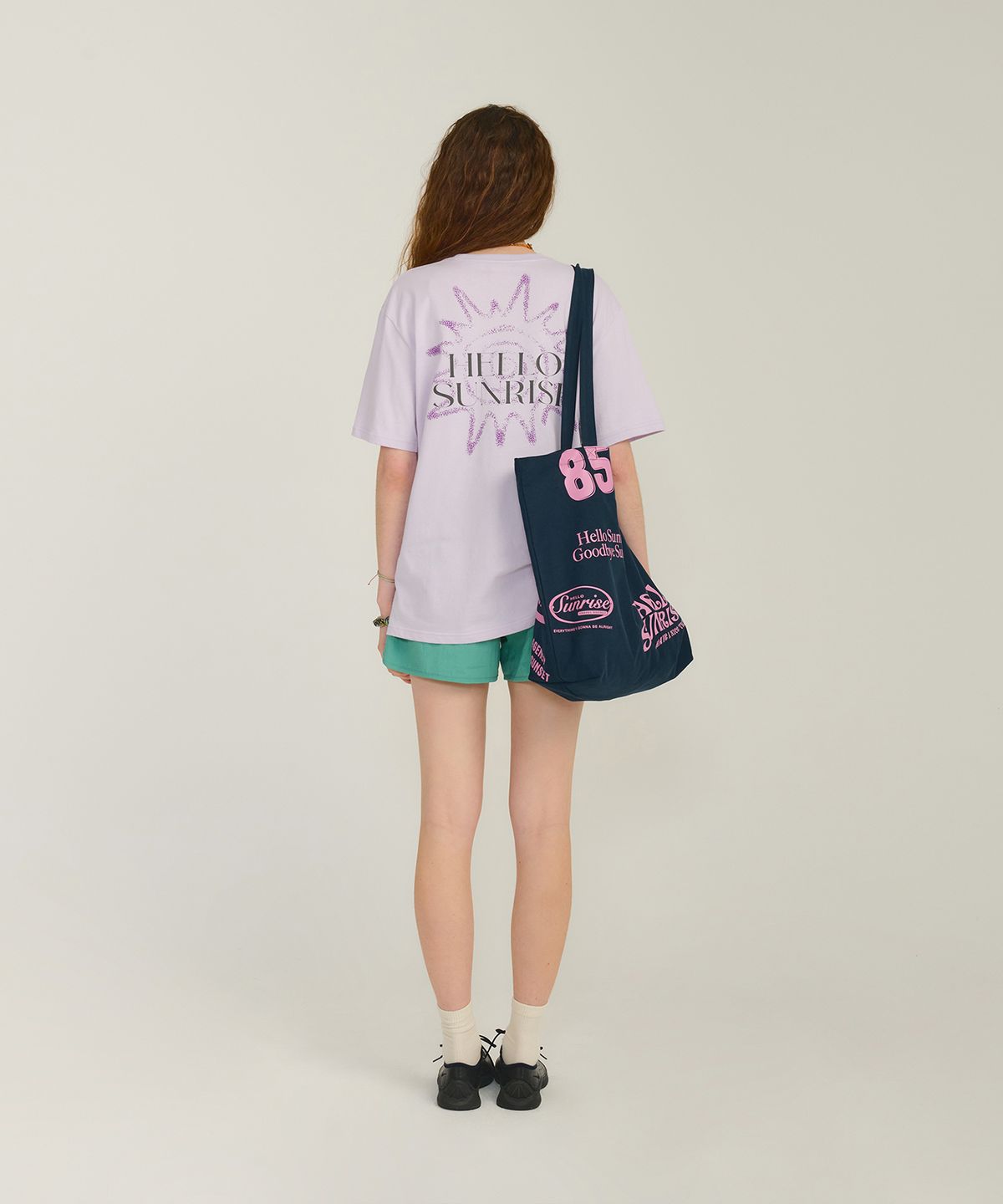 헬로 선라이즈(HELLO SUNRISE) HS Sunburst Icon Tee _Light Purple