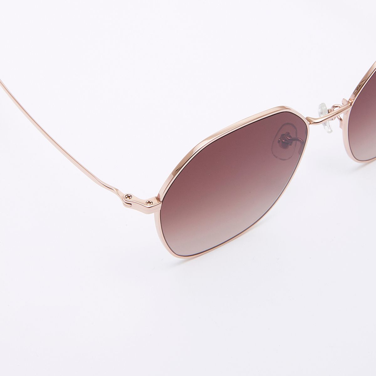 알로아이웨어(ALO EYEWEAR) [Air Titanium] AL2503 2424G 에어티타늄 헥사곤 로즈골드 선글라스