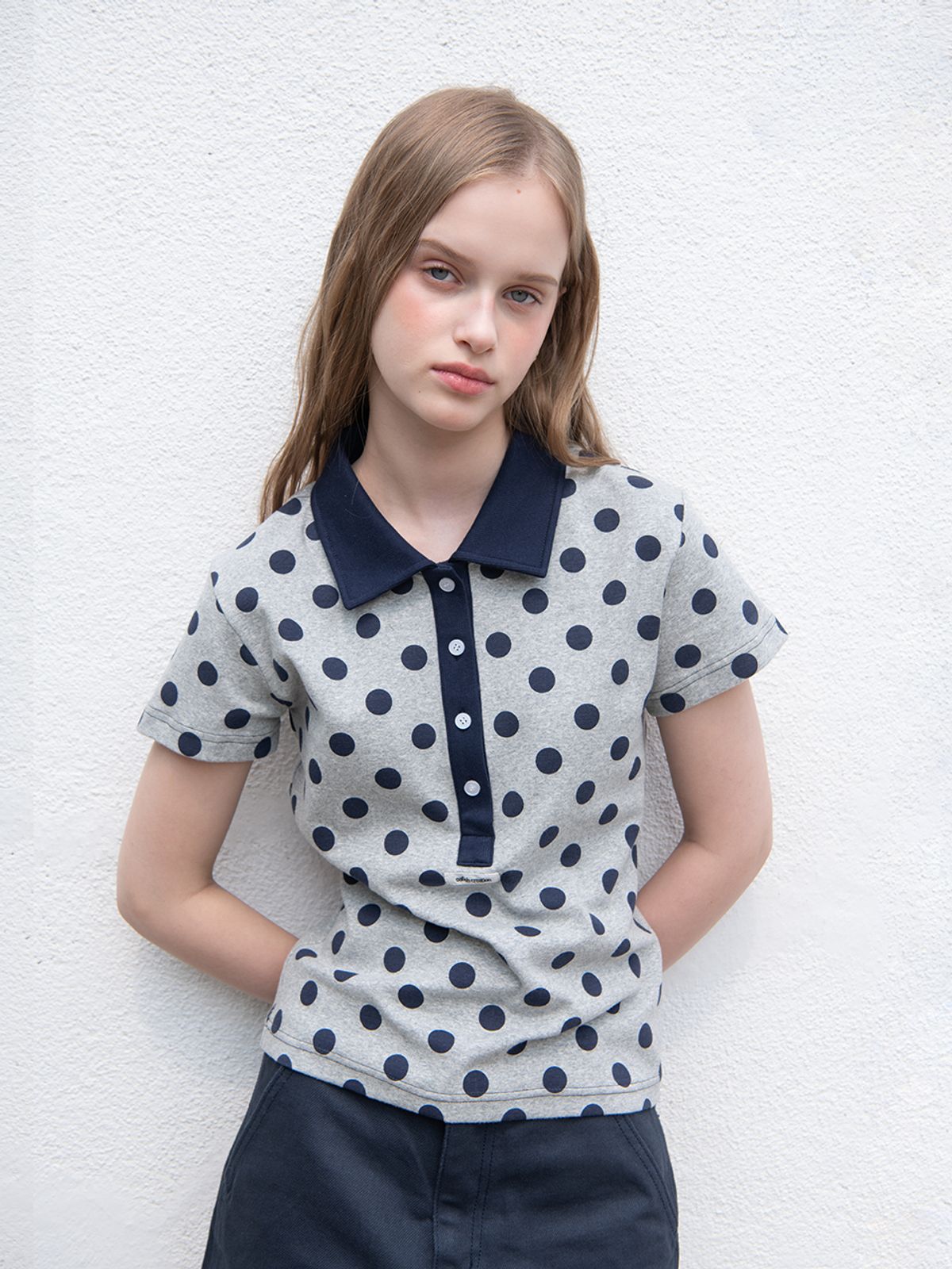 오피쉬(OAFISH) DOT PK T-SHIRT, MELANGE