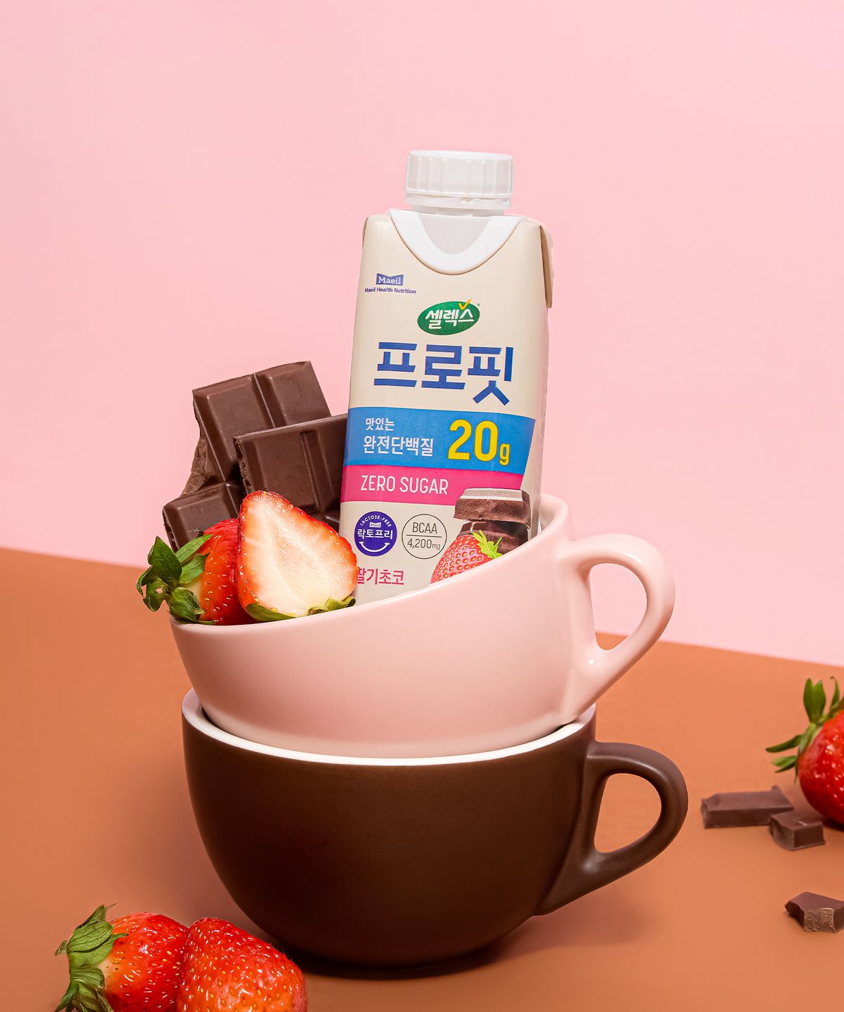 셀렉스(SELEX) [18개] 프로핏 드링크 딸기초코 250ml