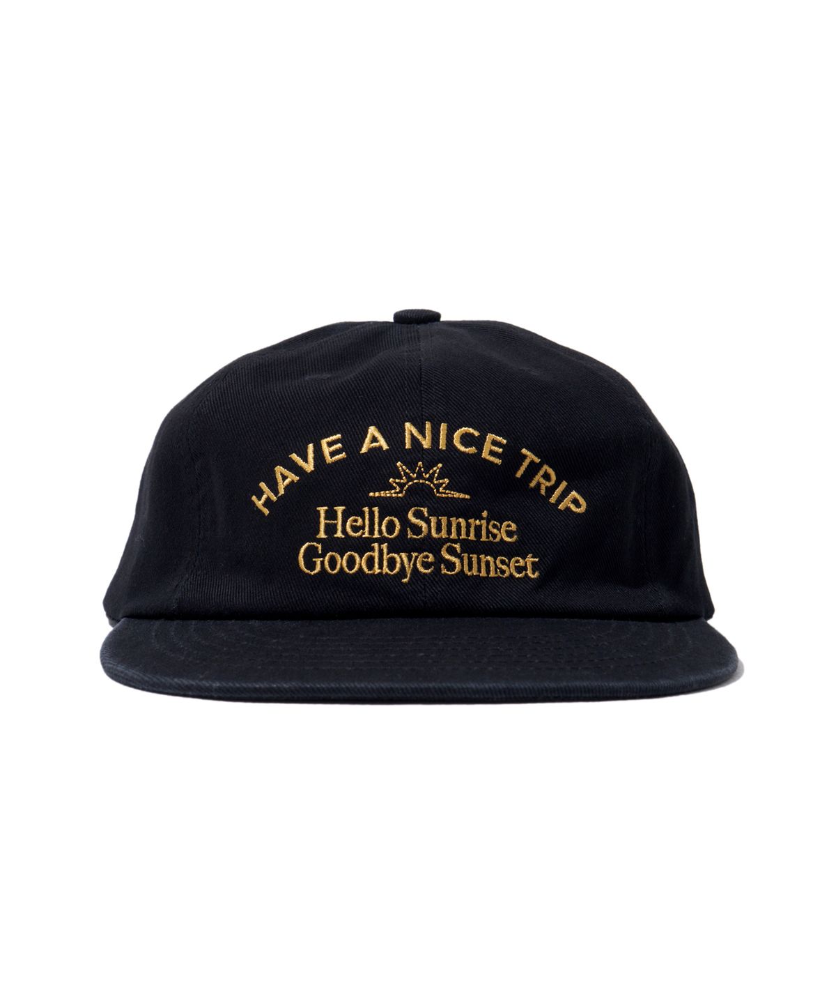 헬로 선라이즈(HELLO SUNRISE) Washed Typo Arch Logo 6panel Cap_Black