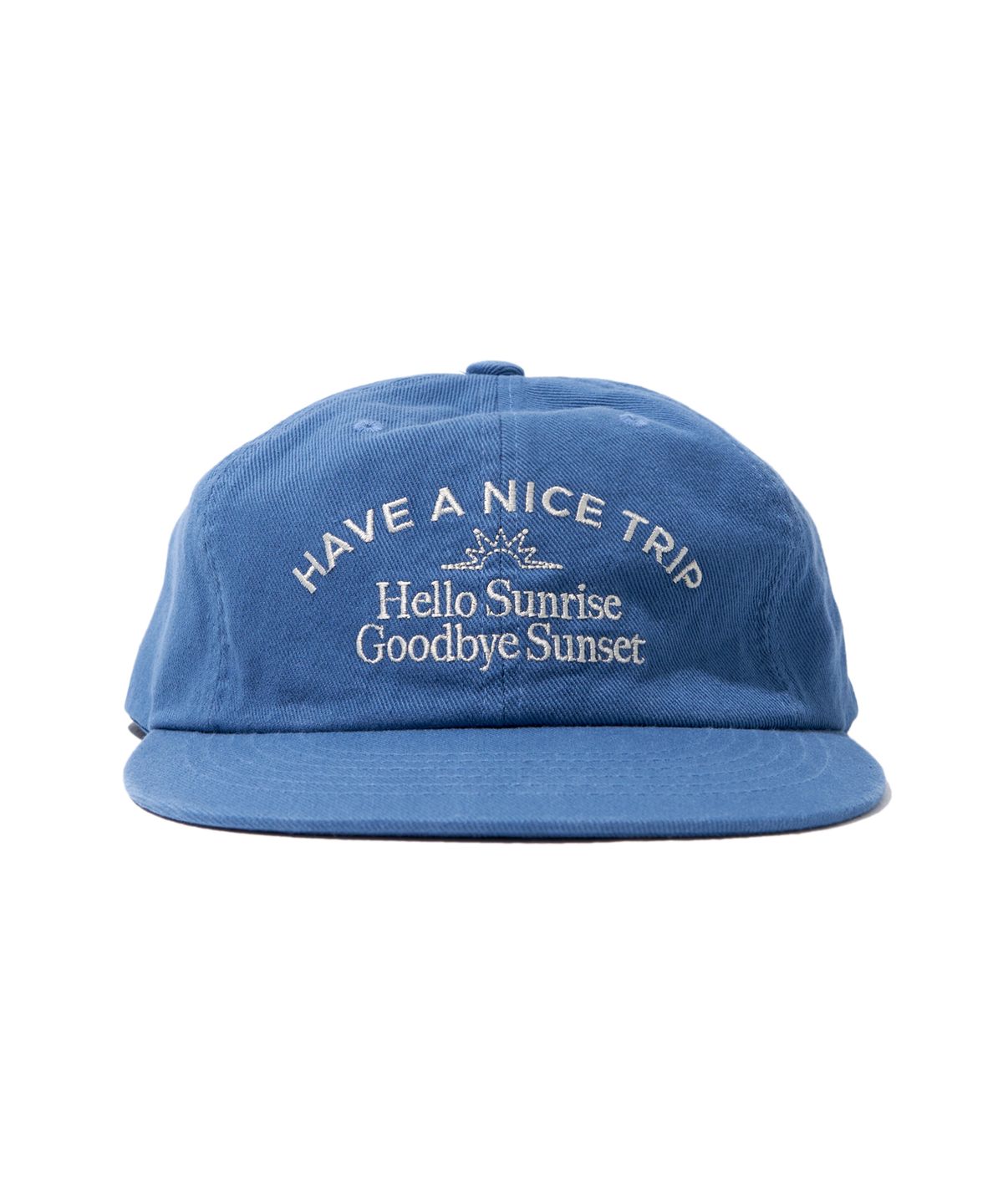 헬로 선라이즈(HELLO SUNRISE) Washed Typo Arch Logo 6panel Cap_Pacific Blue