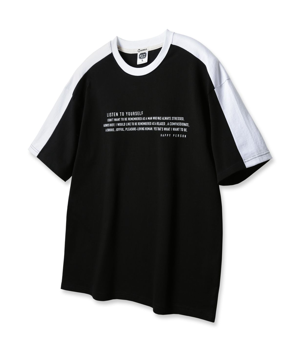 앨빈클로(ALVINCLO) LTY 숄더 배색 오버핏 반팔티 AST4768 (4 COLOR)
