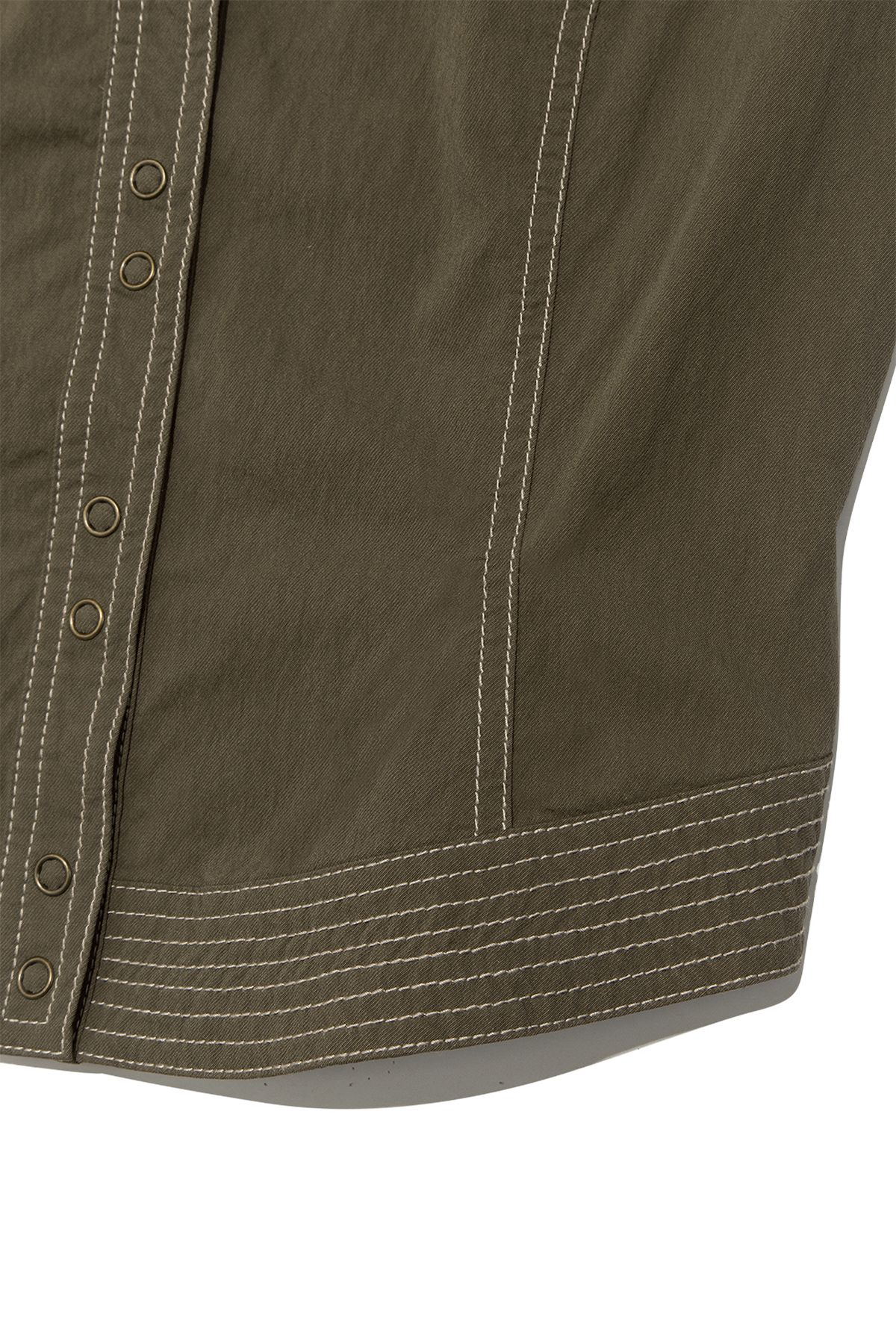 MUSINSA公式 | MATIN KIM STITCH POINT SLIM SHIRKET IN KHAKI