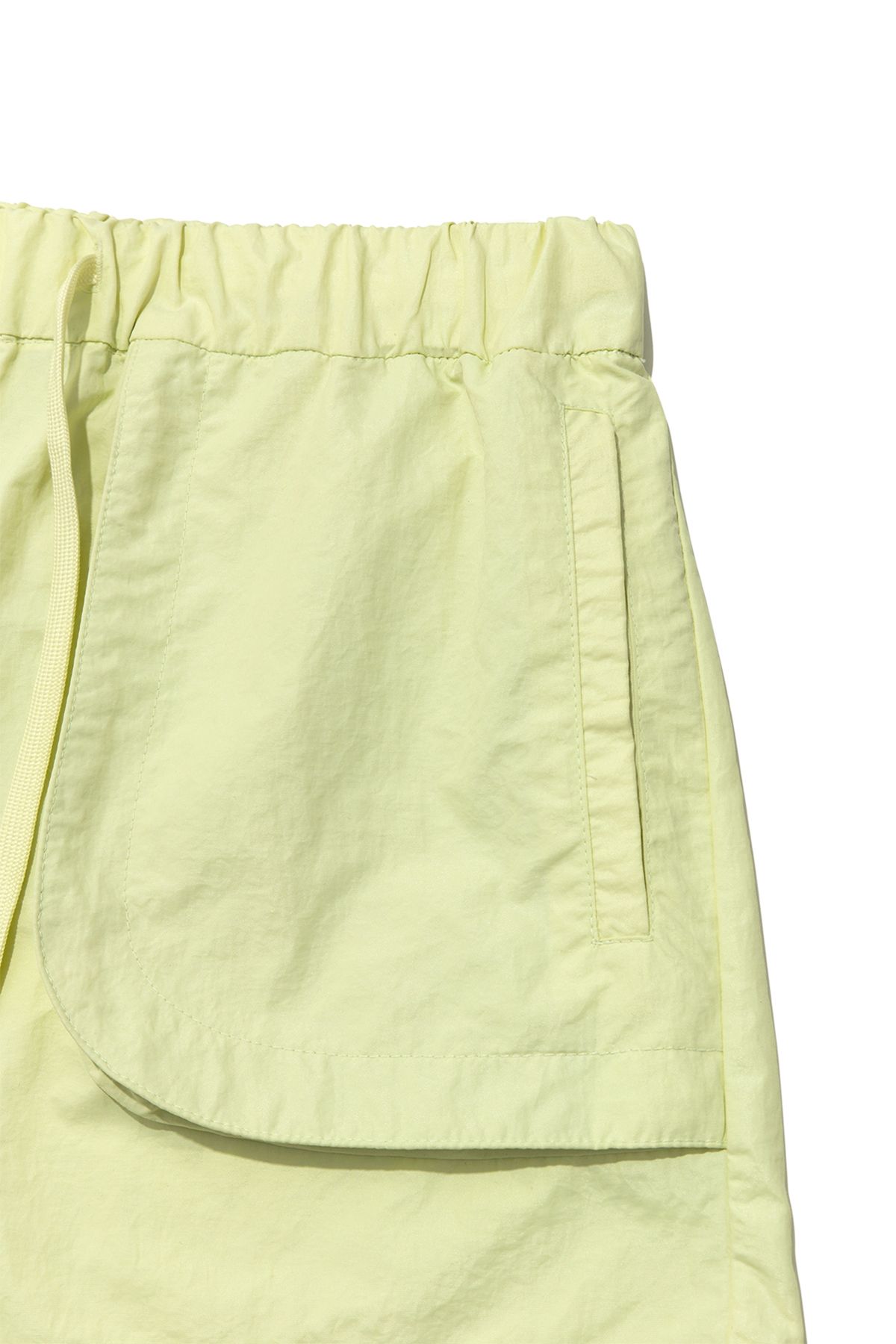 MATIN KIM ■ OUT POCKET NYLON BANDING SHORTS MUSINSA | MATIN KIM OUT POCKET NYLON BANDING SHORTS IN LIME