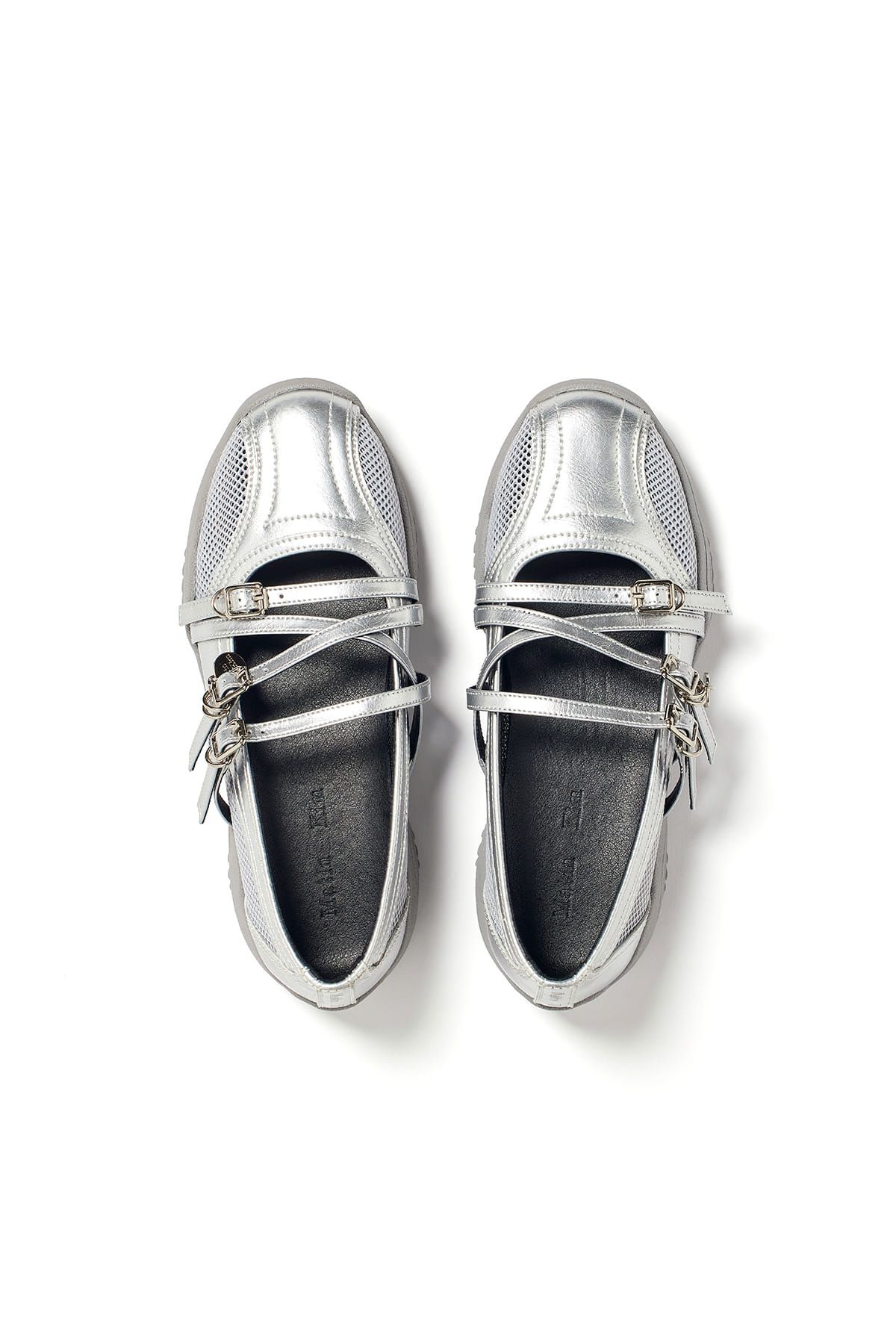 MUSINSA | MATIN KIM MATIN MESH MARYJANE SNEAKERS IN SILVER