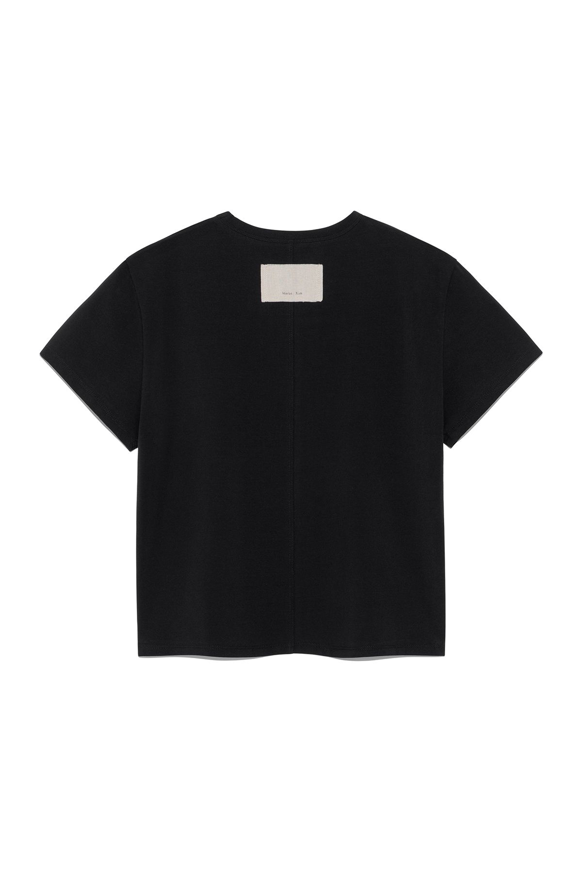 Tシャツ・カットソー Matin Kim STITCH PRINTING DETAIL CROP TOP 5BJH1557 STITCH PRINTING DETAIL CROP TOP IN WHITE – Matin Kim