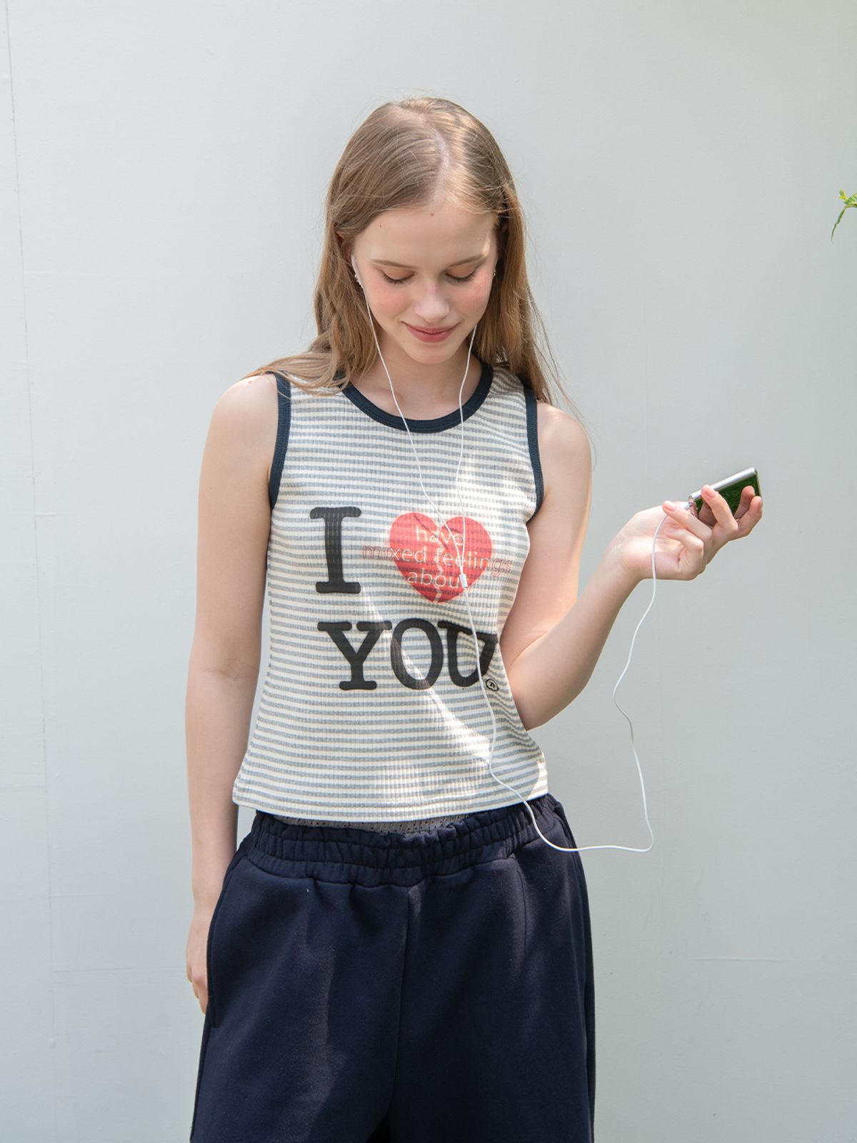 오피쉬(OAFISH) STRIPE I HAVE SLEEVELESS, GRAY