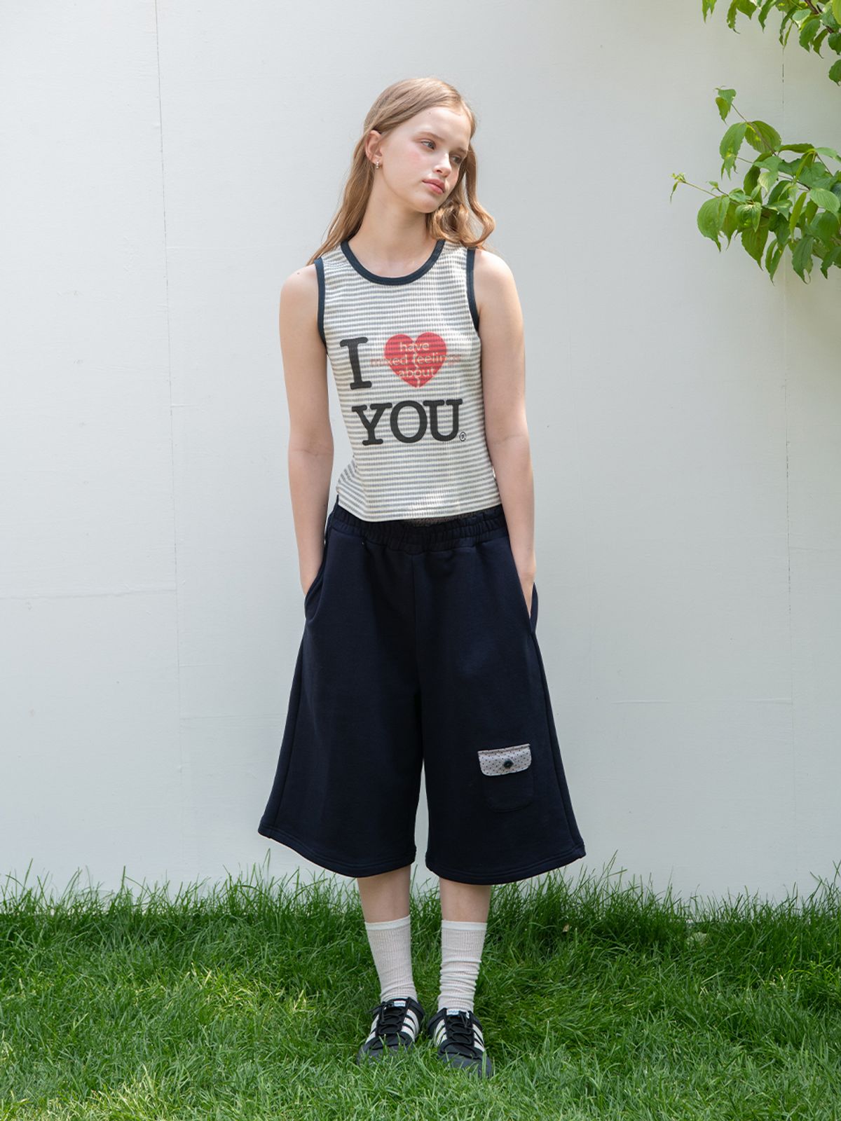 오피쉬(OAFISH) STRIPE I HAVE SLEEVELESS, GRAY