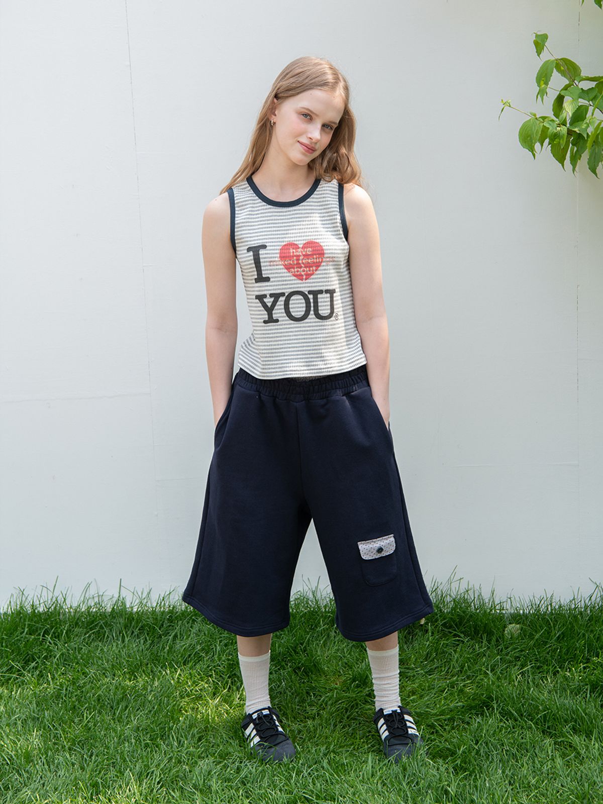 오피쉬(OAFISH) STRIPE I HAVE SLEEVELESS, GRAY