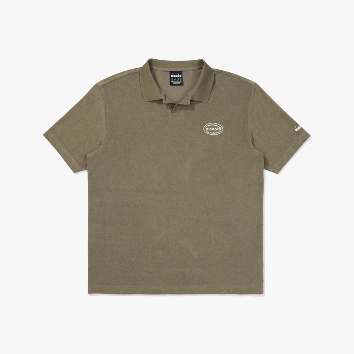 디아도라(diadora) 테리 카라 반팔 티셔츠 KHAKI