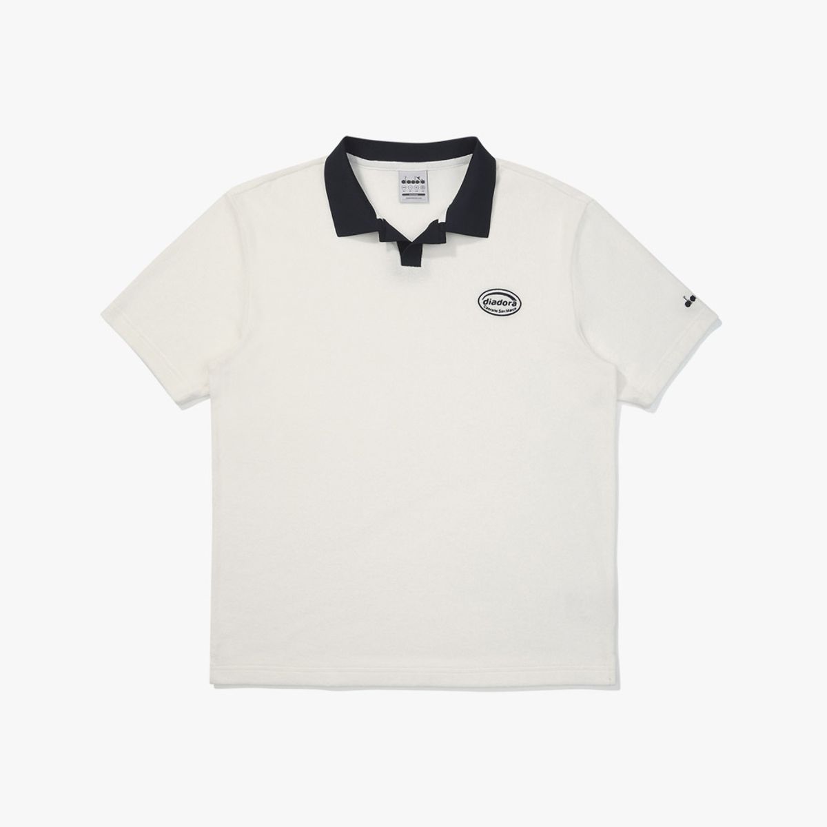 디아도라(diadora) 테리 카라 반팔 티셔츠 WHITE