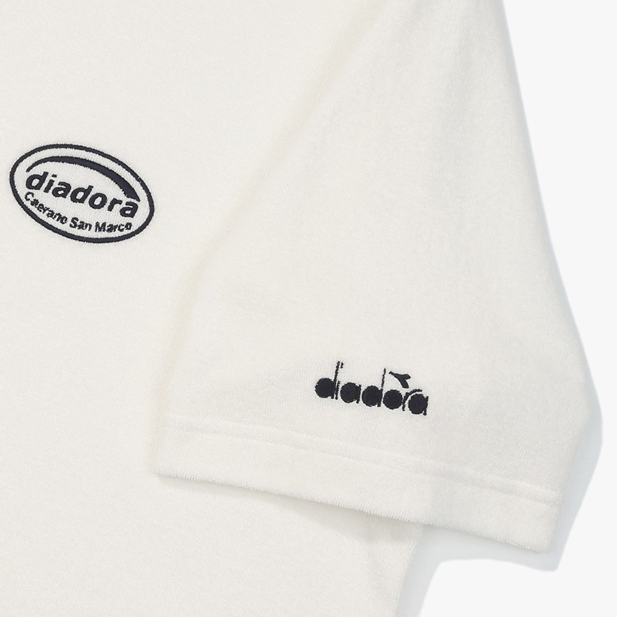 디아도라(diadora) 테리 카라 반팔 티셔츠 WHITE